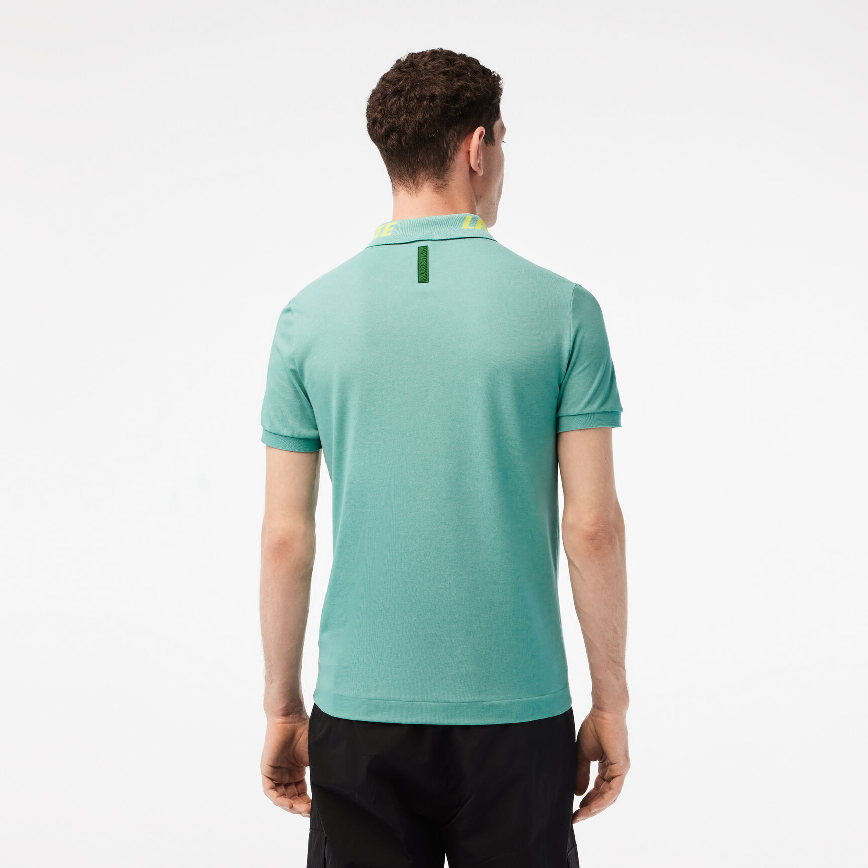 Men's Lacoste Branded Slim Fit Stretch Pique Polo