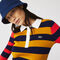 lacoste women s fitted striped ribbed mid length polo dress