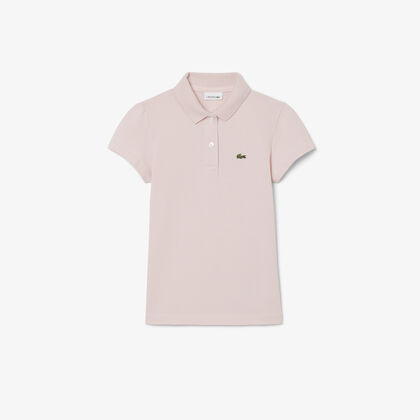 Scalloped Collar Pique Polo Shirt
