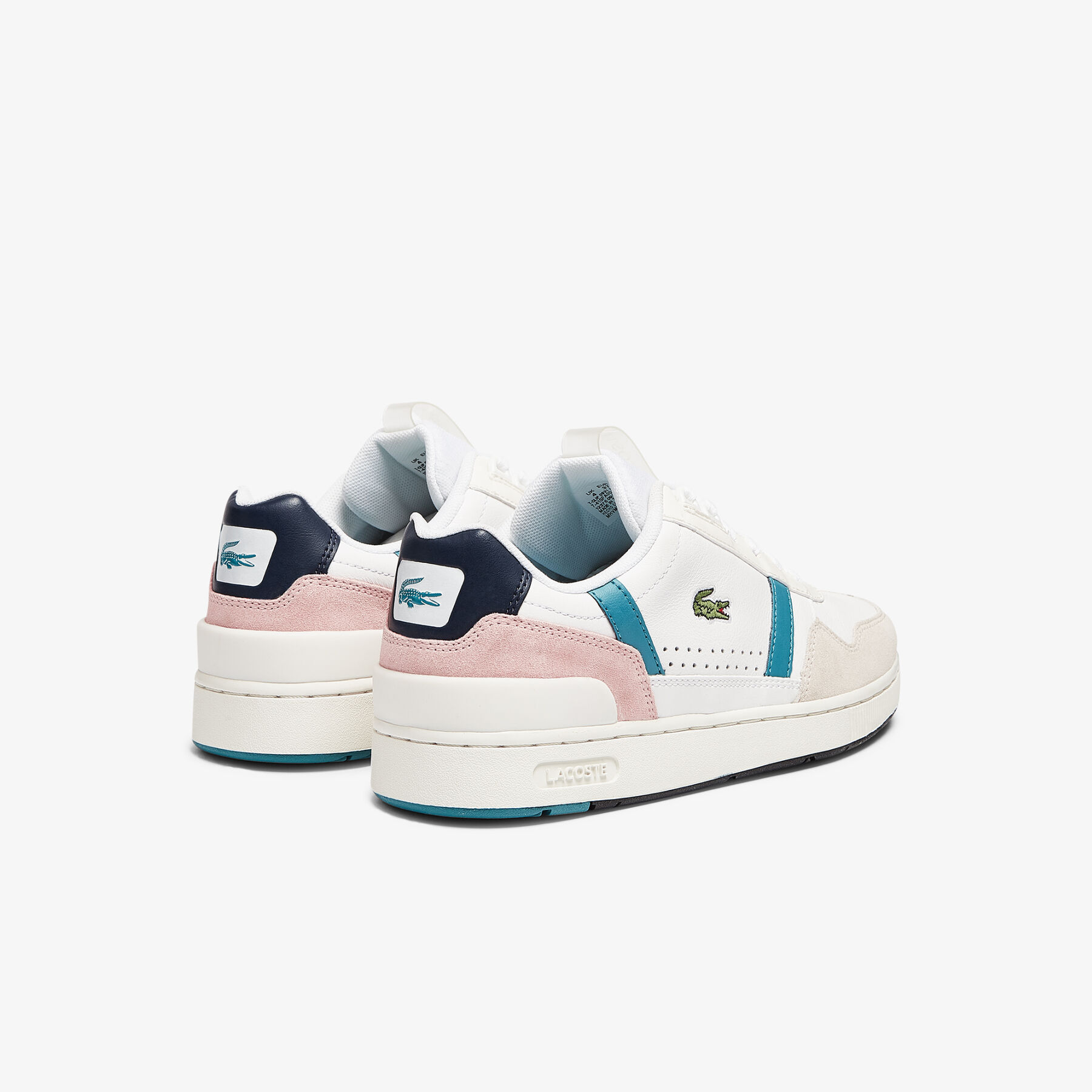 lacoste women s t clip leather and synthetic trainers