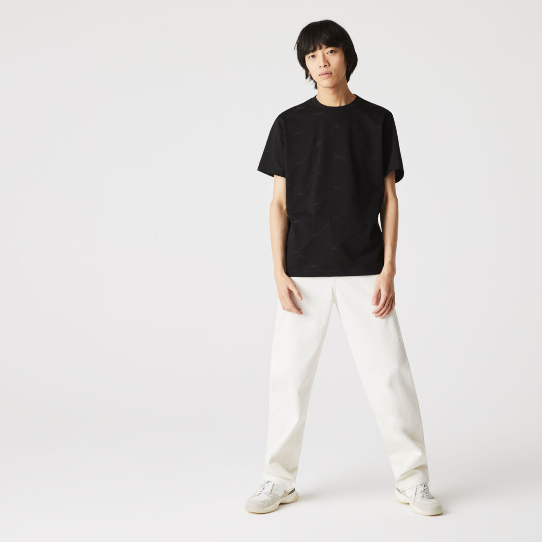 Men’s Lacoste LIVE Monogram Patterned T-shirt Men’s Lacoste LIVE Monogram Patterned T-shirt