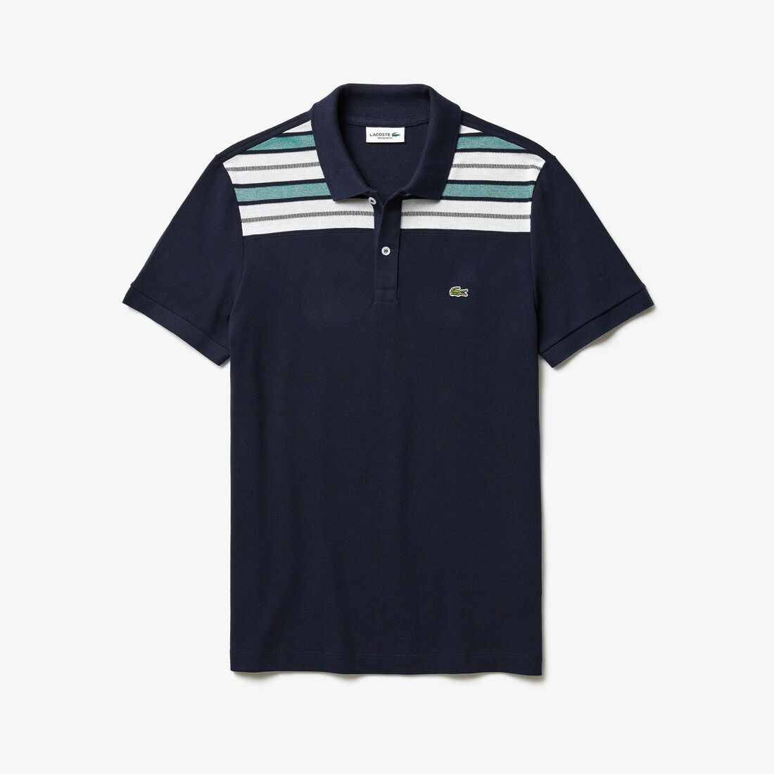 Men's Lacoste Striped Pane Polo Shirt Men's Lacoste Striped Pane Polo Shirt