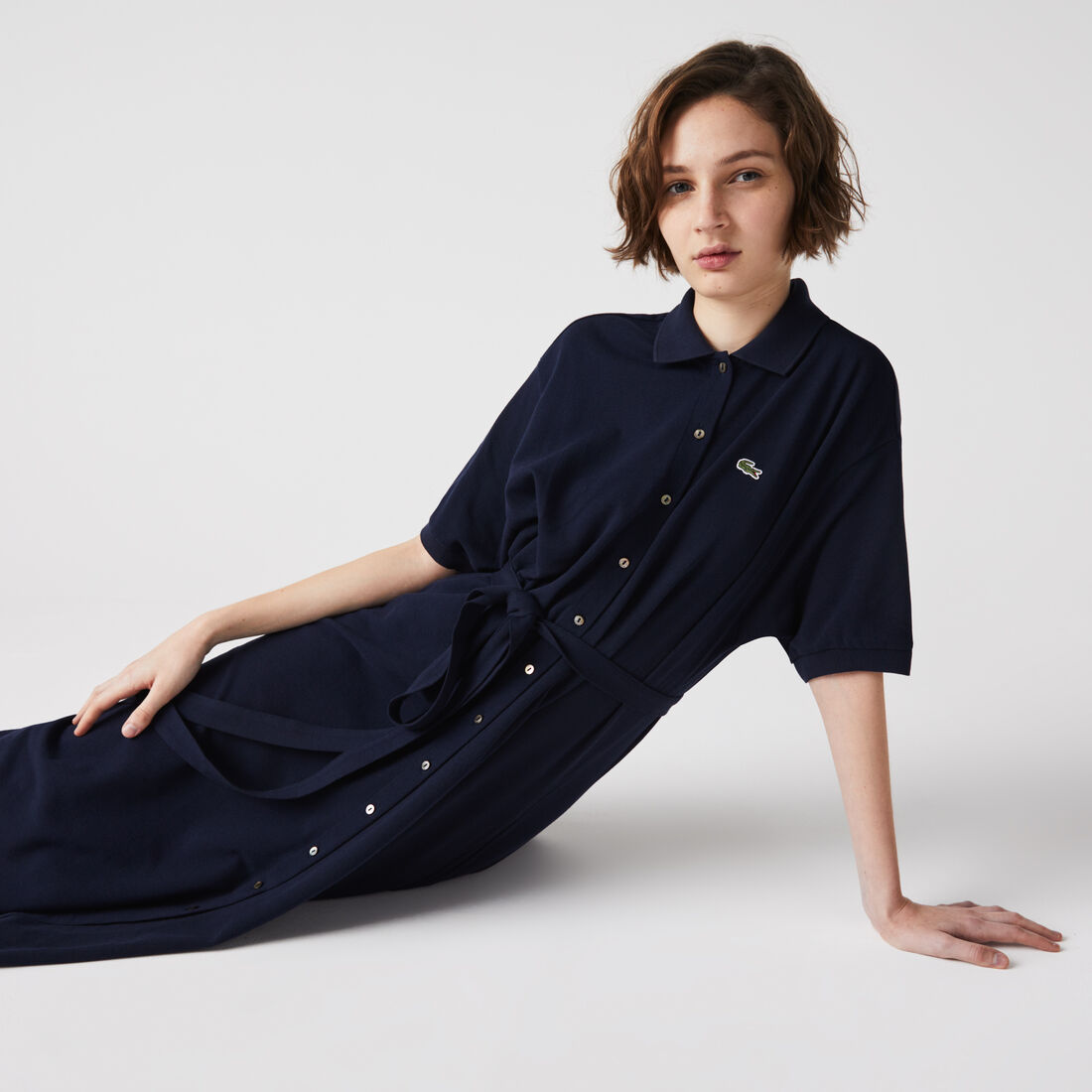 Women's Cotton Piqué Belted Polo Dress Women's Cotton Piqué Belted Polo Dress