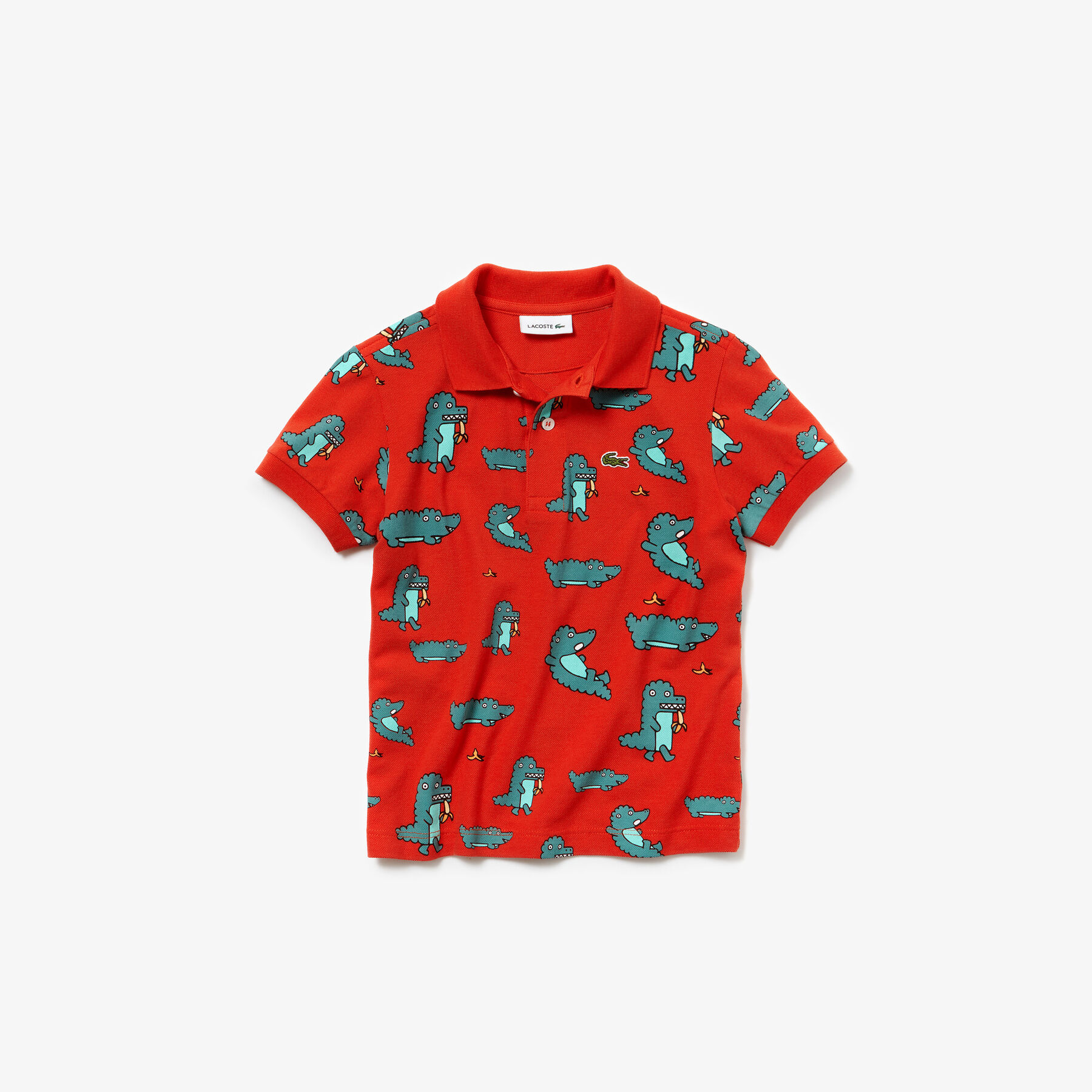 boys  lacoste print mini piqu  polo shirt