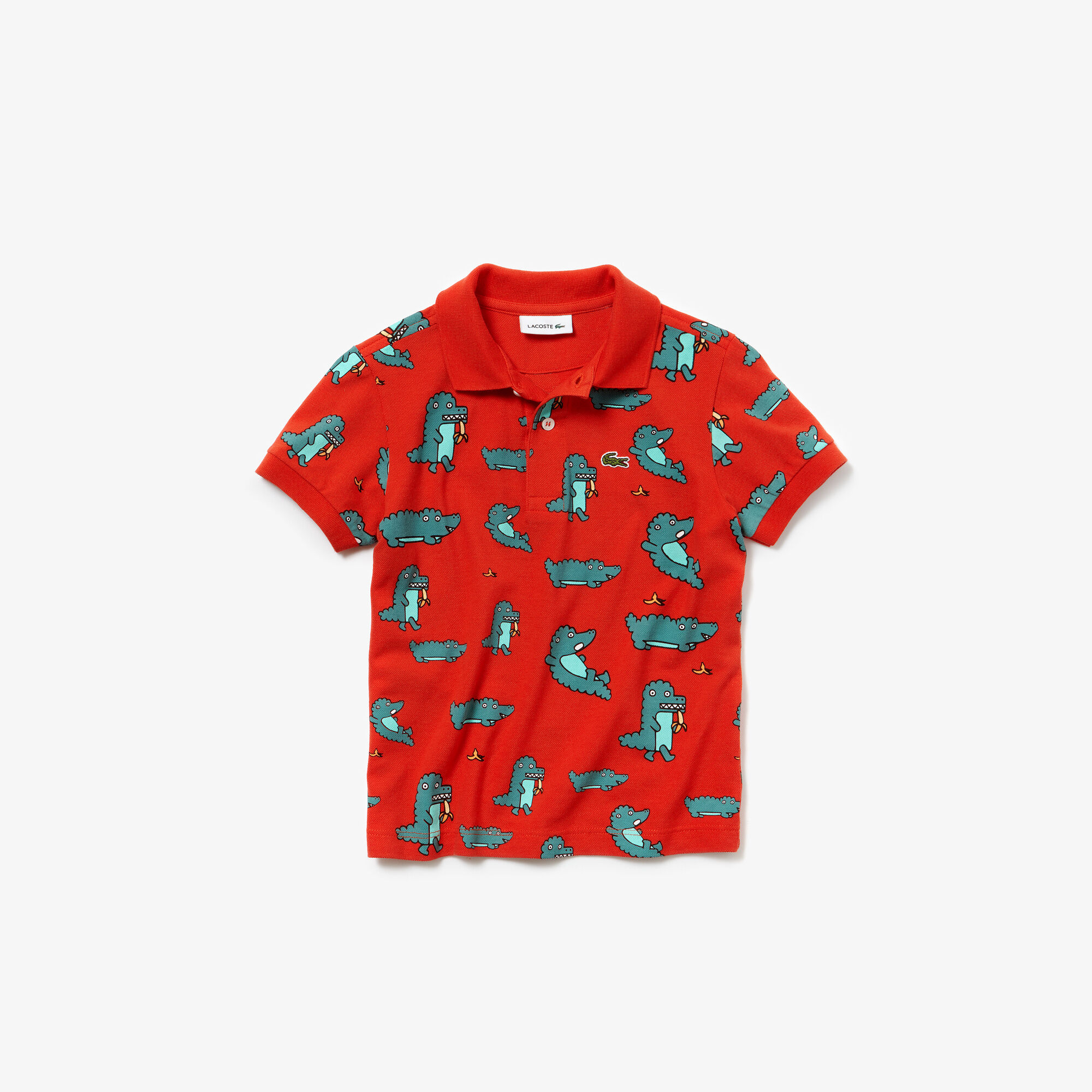 Boys' Lacoste Print Mini Piqué Polo Shirt