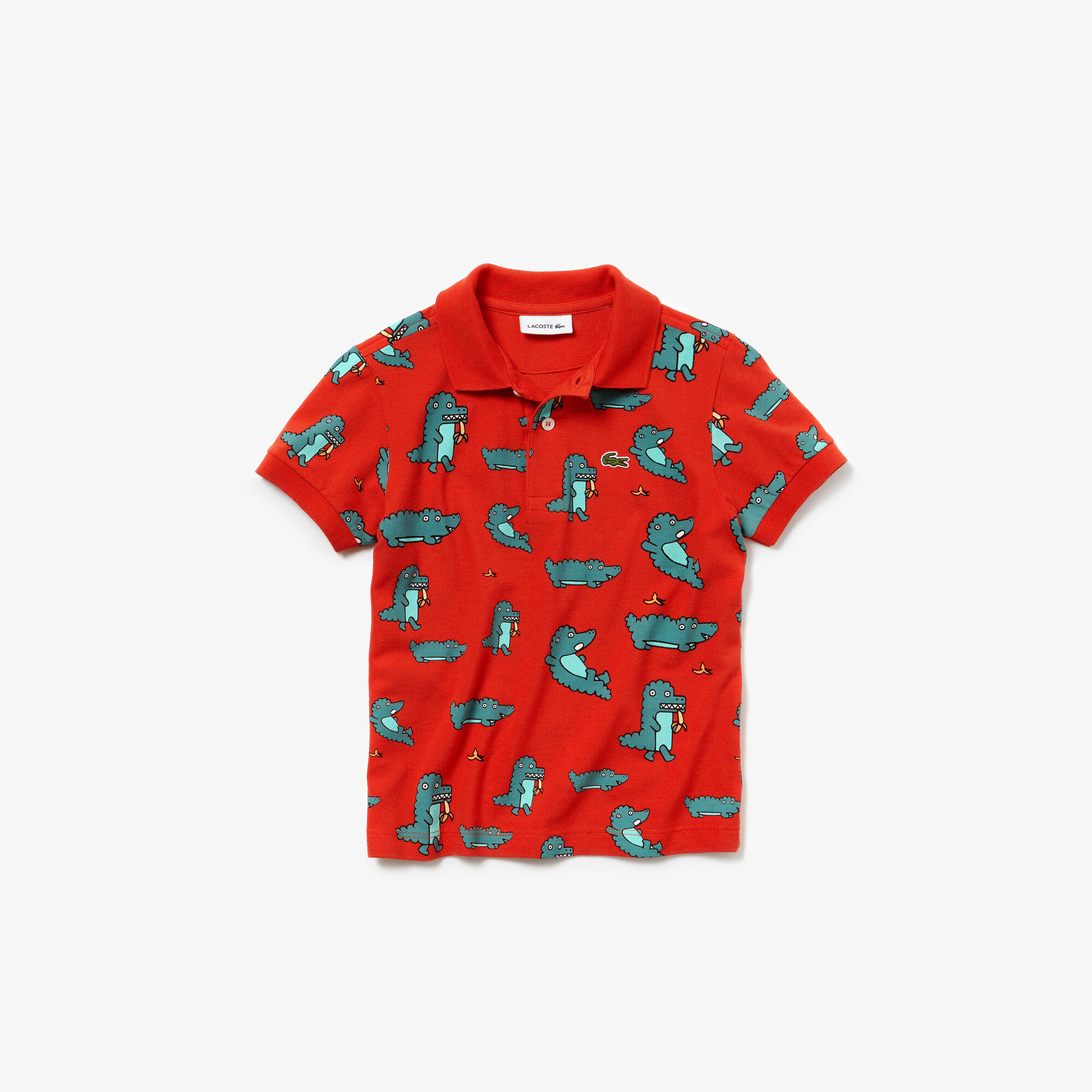 Boys' Lacoste Print Mini Piqué Polo Shirt Boys' Lacoste Print Mini Piqué Polo Shirt