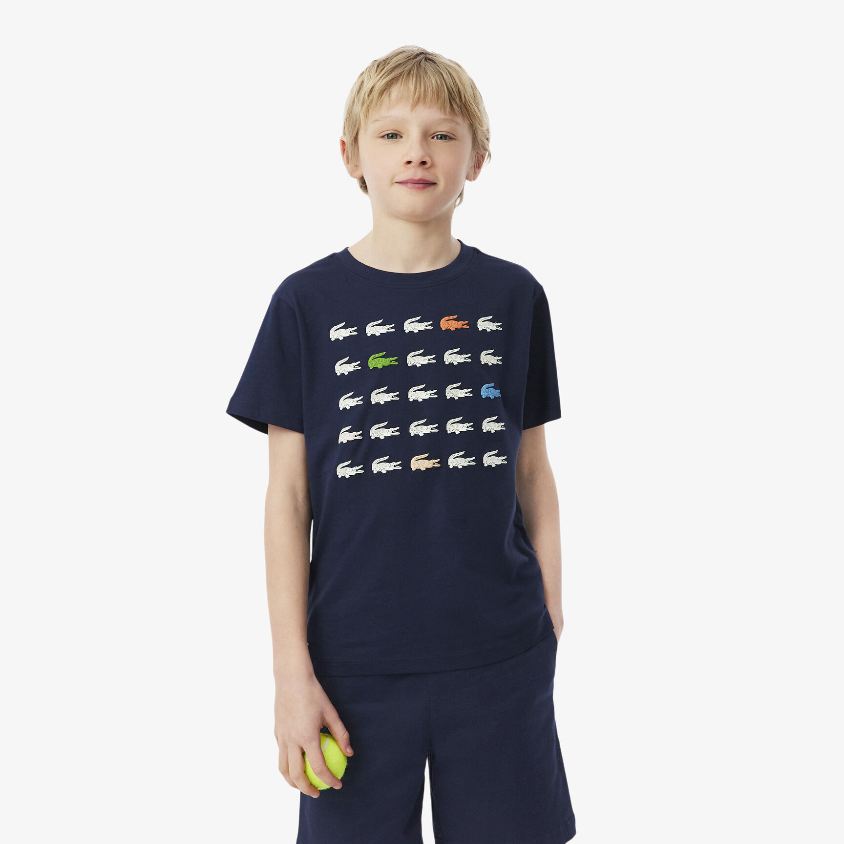 Crocodile Print Cotton T-shirt