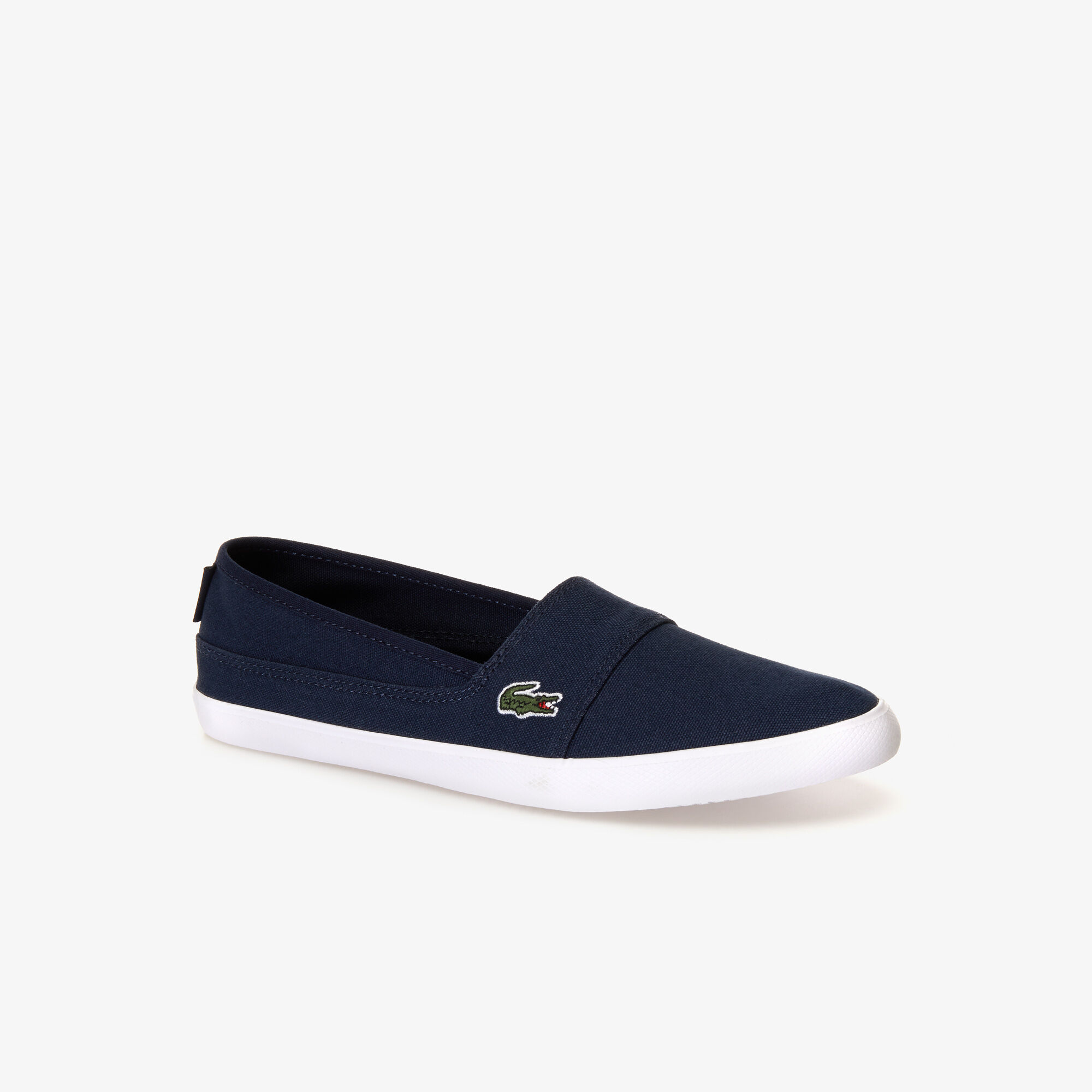 Lacoste canvas slip on shoes clearance