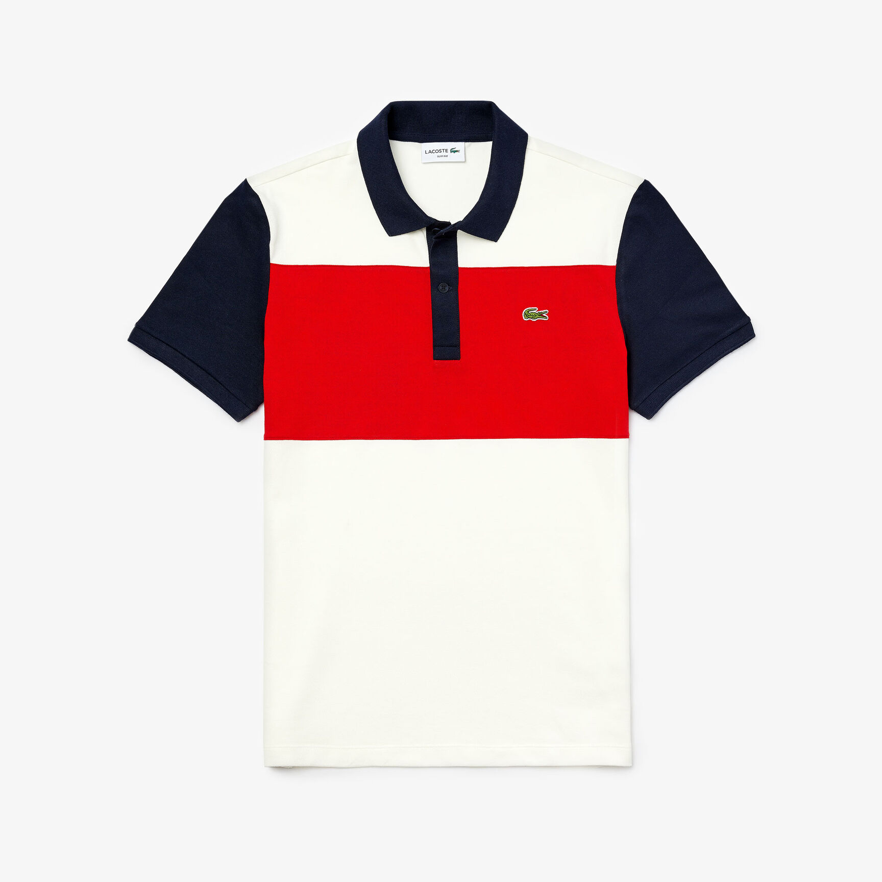 Men's Lacoste Stretch Colourblock Polo Shirt Men's Lacoste Stretch Colourblock Polo Shirt