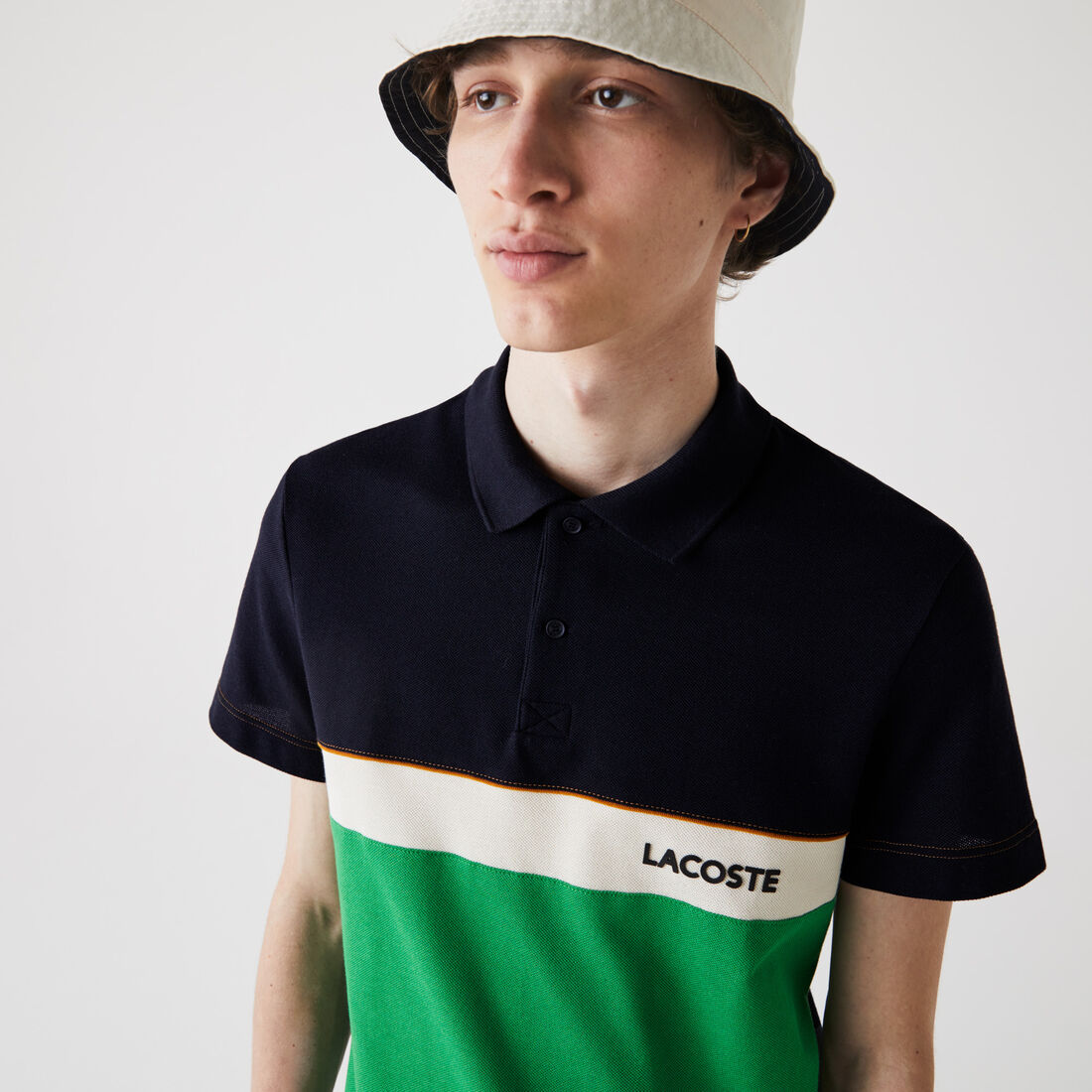 Men’s Lacoste Regular Fit Colourblock Cotton Piqué Polo Shirt