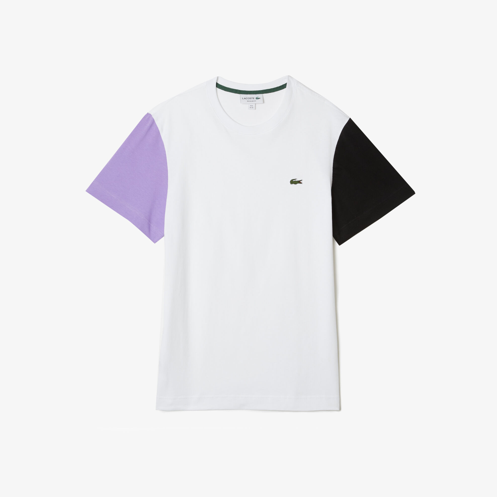 Buy Men s Lacoste Regular Fit Color block Cotton Jersey T Shirt Lacoste QA