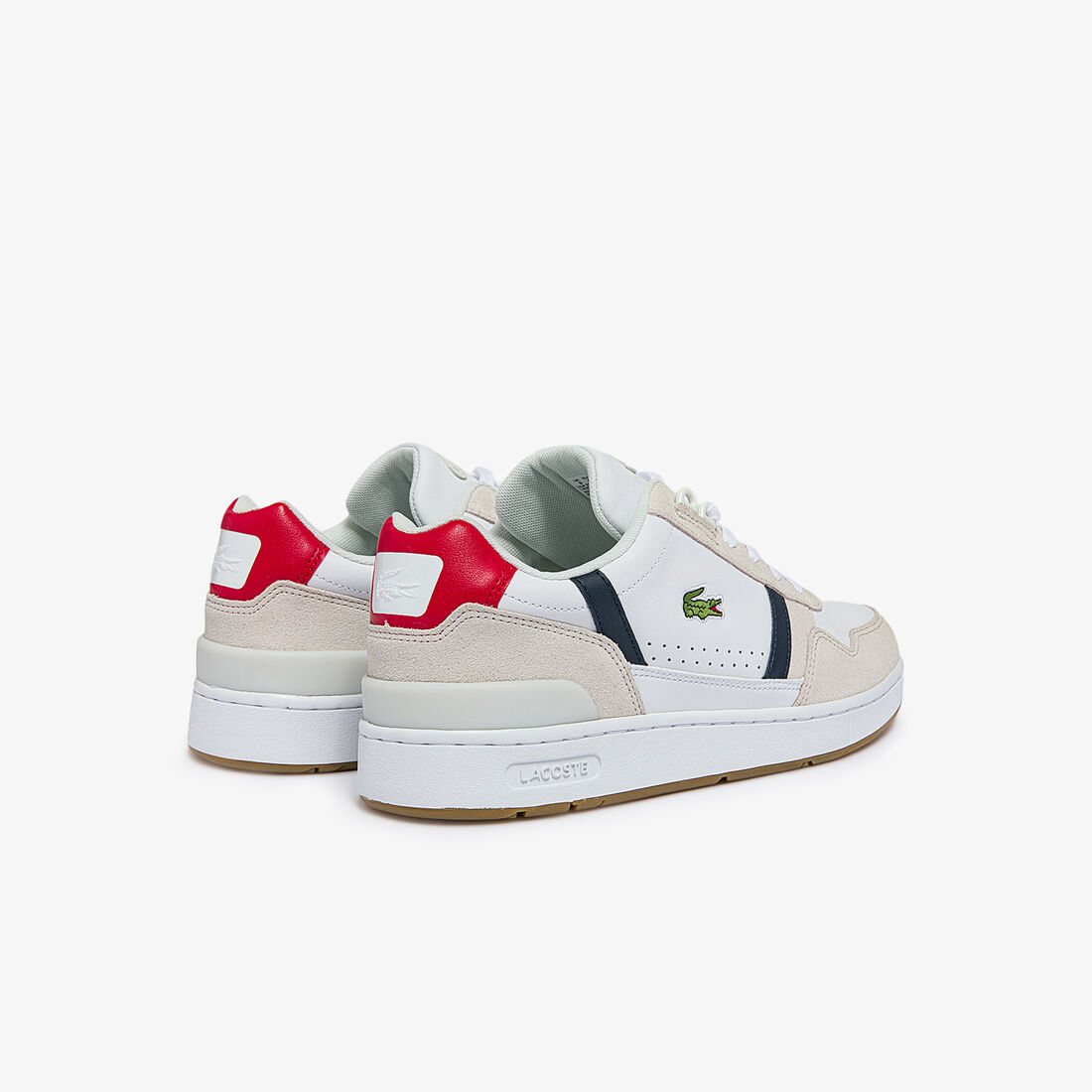 Men's T-Clip Tricolour Leather and Suede Trainers Men's T-Clip Tricolour Leather and Suede Trainers