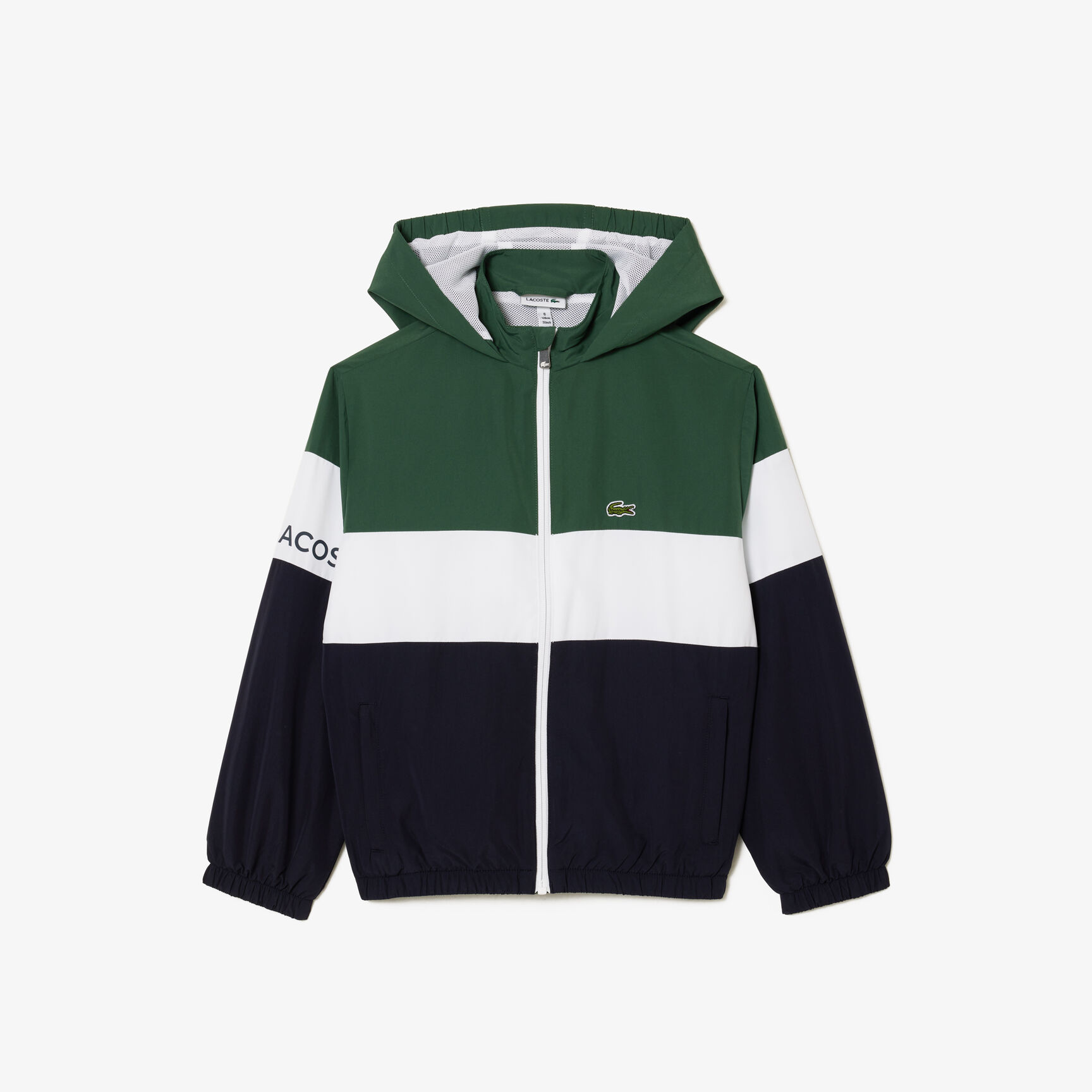 Kids' Lacoste Recycled Polyester Zipped Hooded Jacket Kids' Lacoste Recycled Polyester Zipped Hooded Jacket