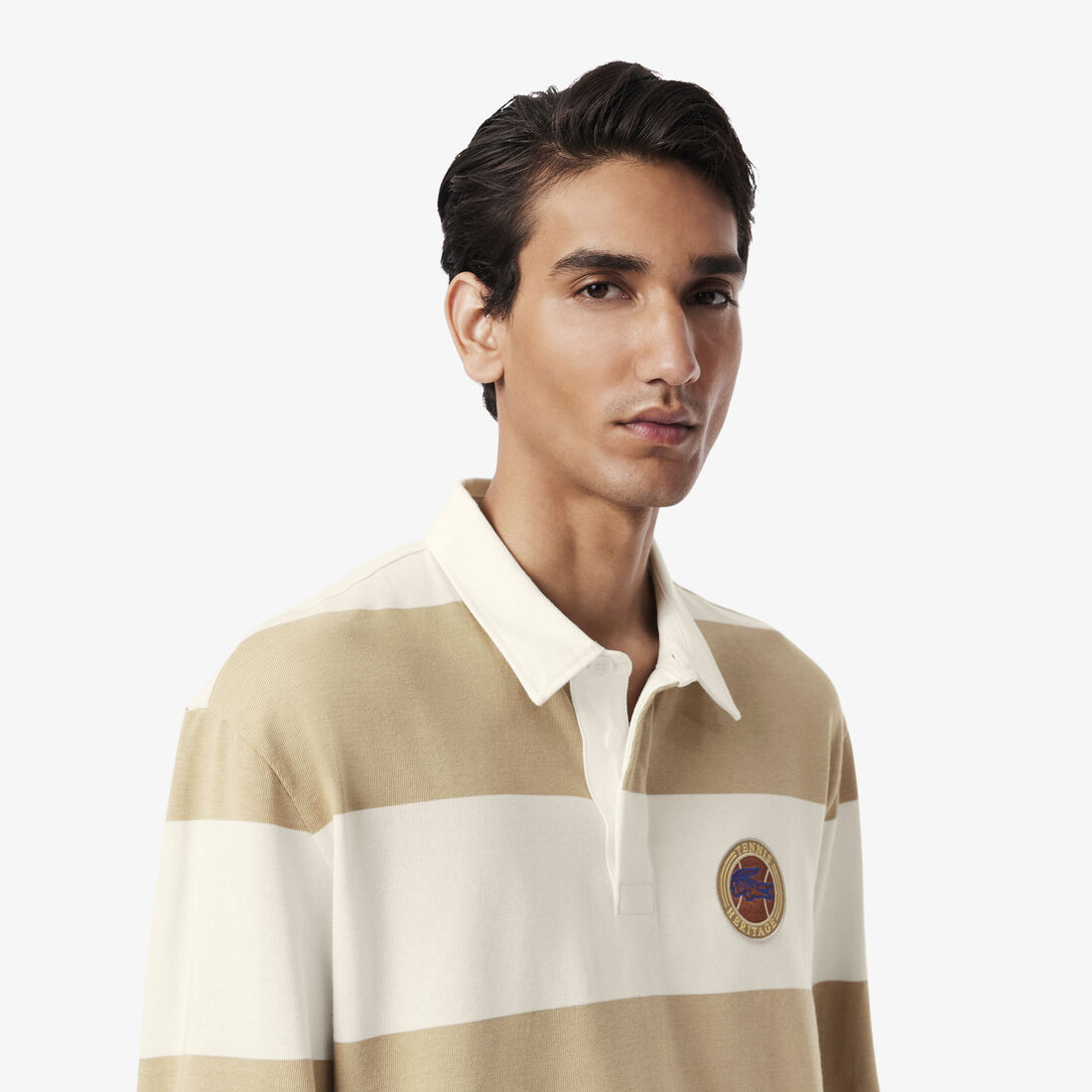 Relaxed Fit Striped Rugby Polo Shirt Relaxed Fit Striped Rugby Polo Shirt
