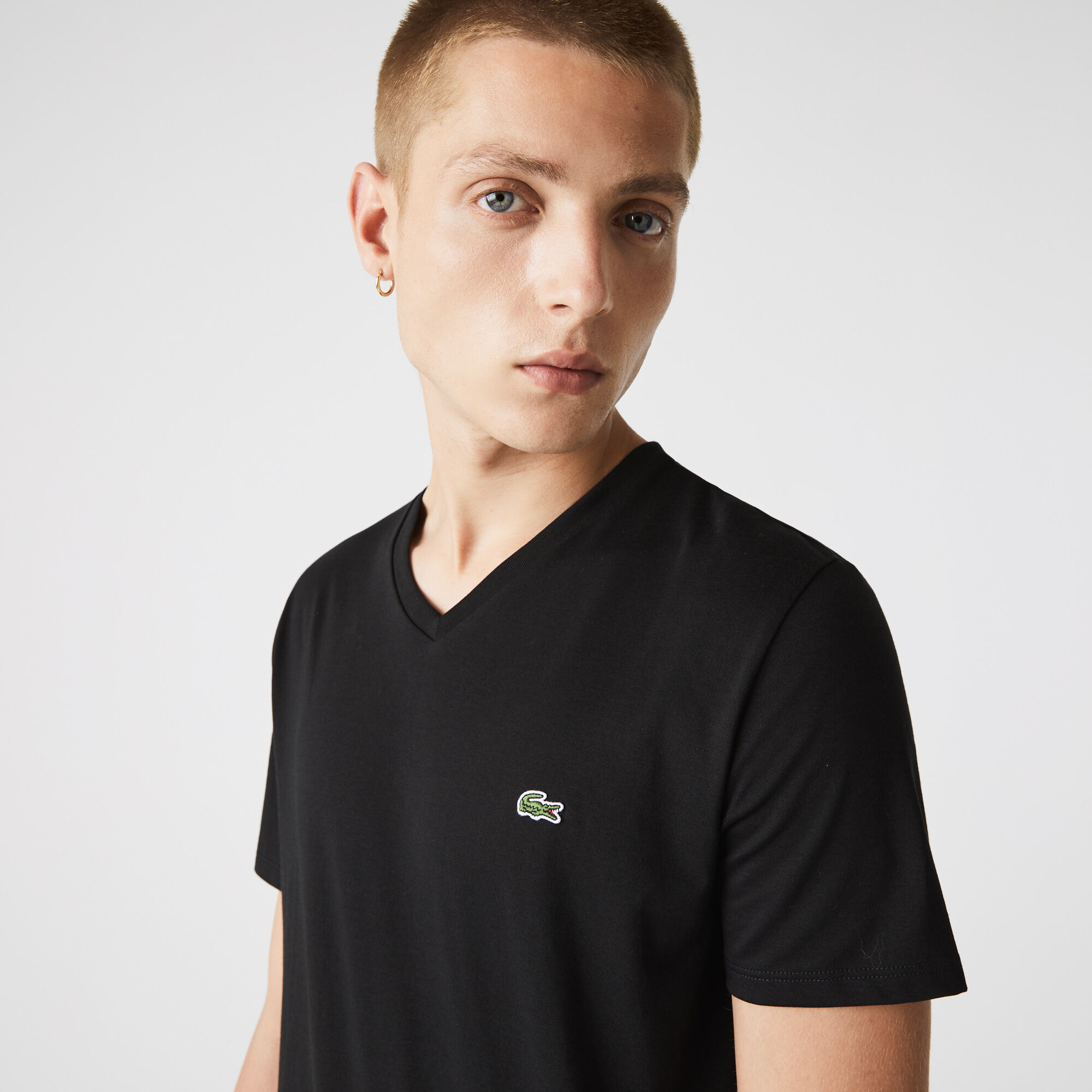Men's V-neck Pima Cotton Jersey T-shirt Men's V-neck Pima Cotton Jersey T-shirt