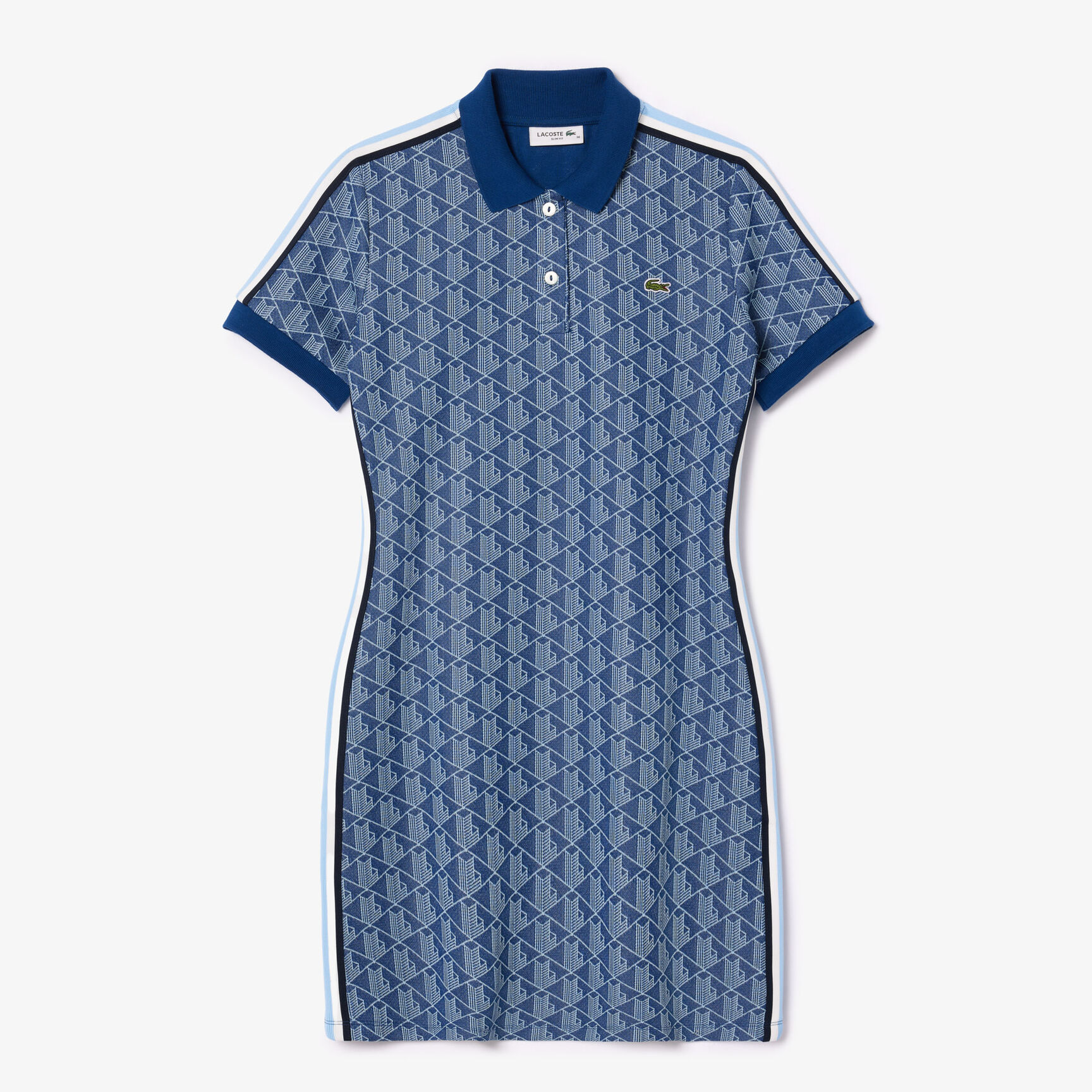 Slim Fit Monogram Jacquard Polo Dress