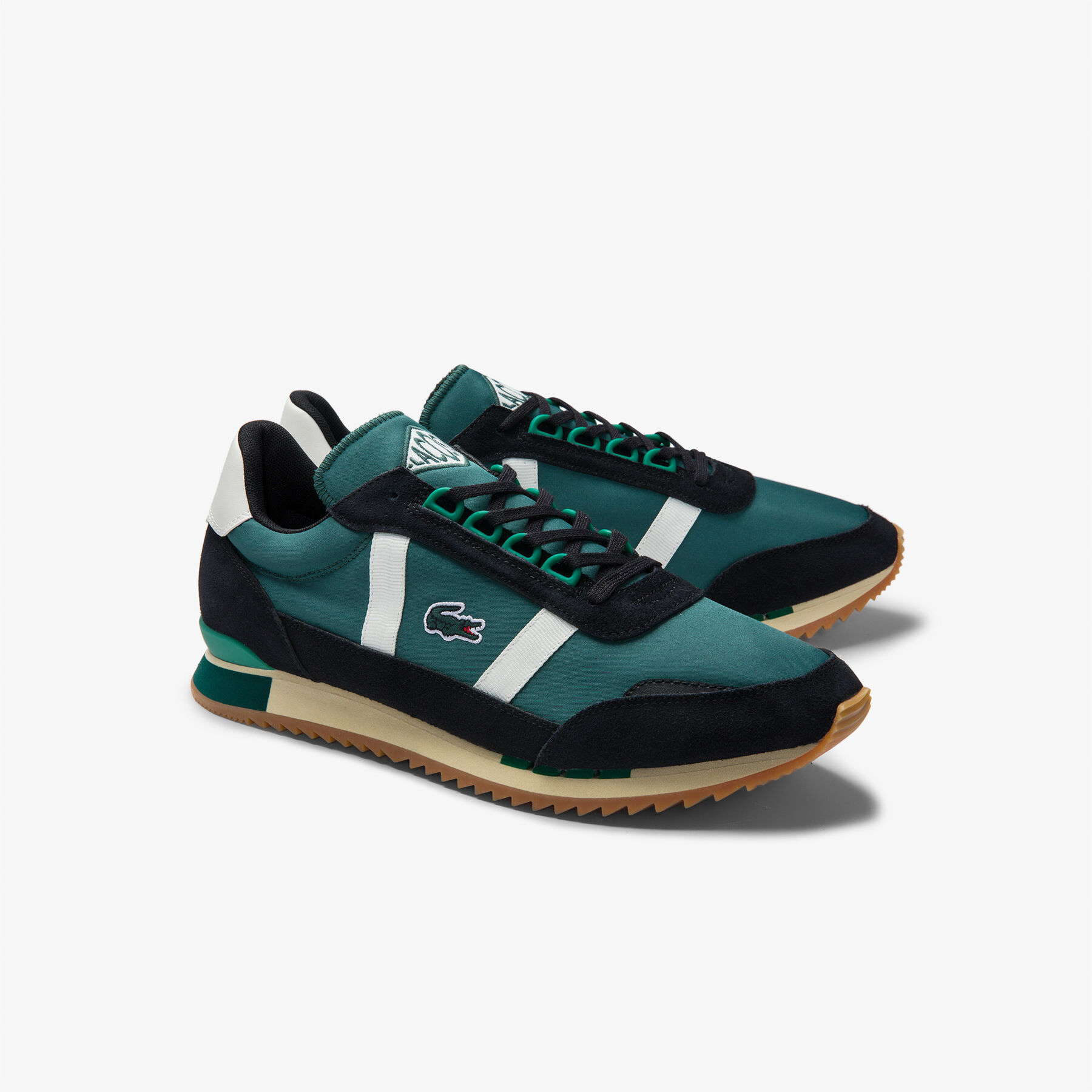 Men’s Partner Retro Textile and Suede Trainers lacoste men s partner retro textile and suede trainers