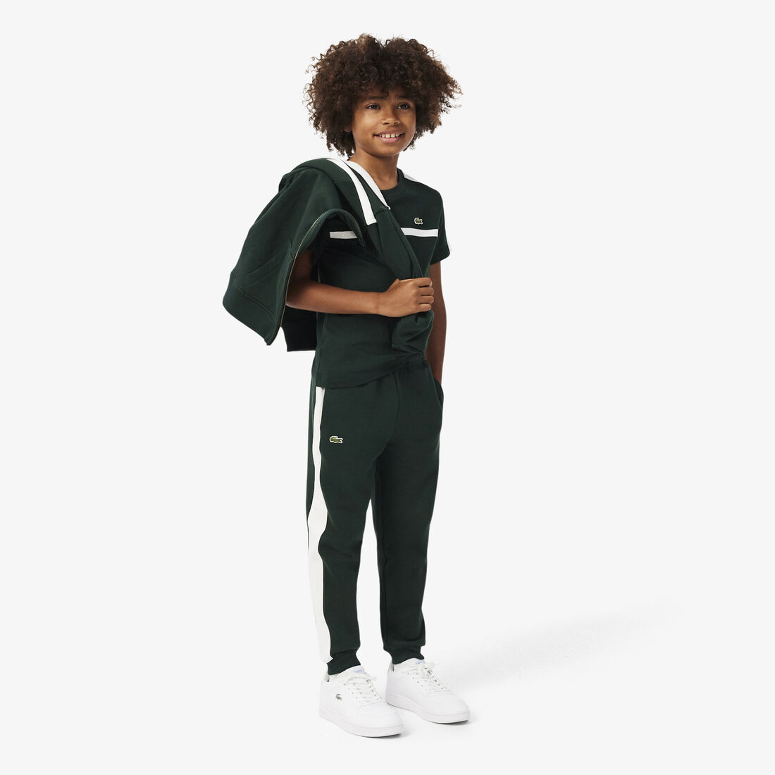 lacoste colour block sweatpants