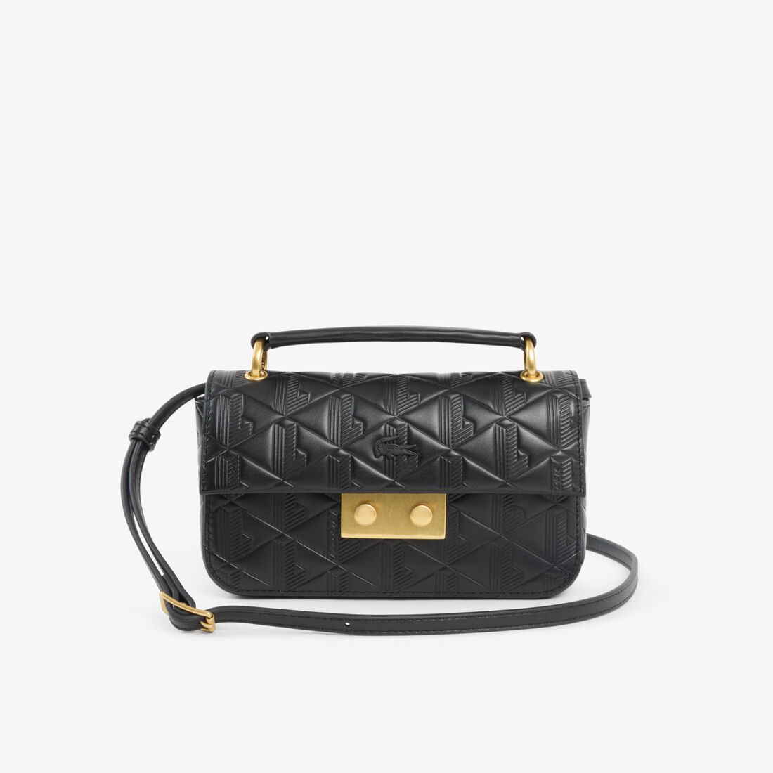 حقيبة كتف ماهيكي صغيرة من الجلد المنقوش 