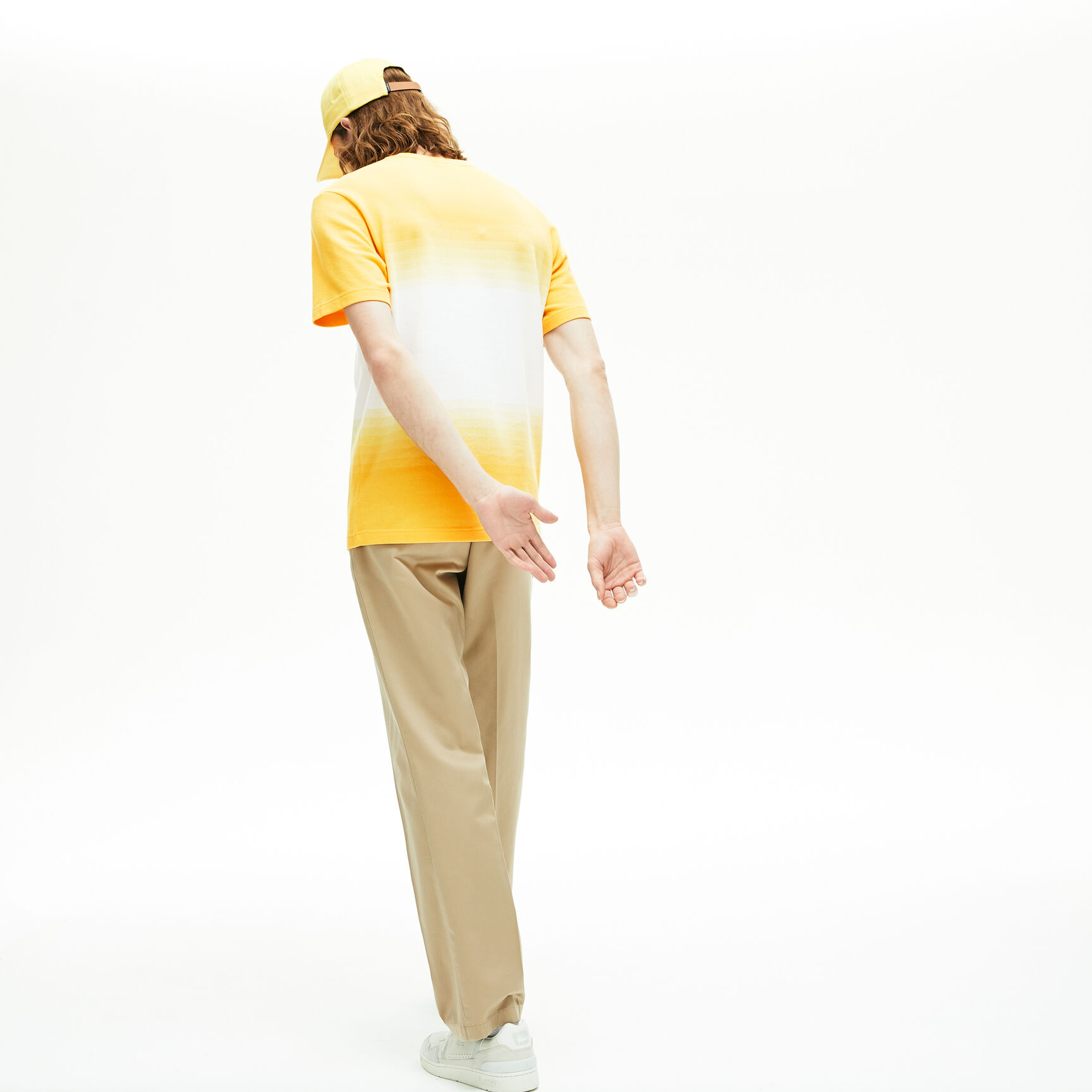 قميص تي-شيرت بفتحة رقبة مستديرة محيك من قطن بيكيه من مجموعة Made in France للرجال