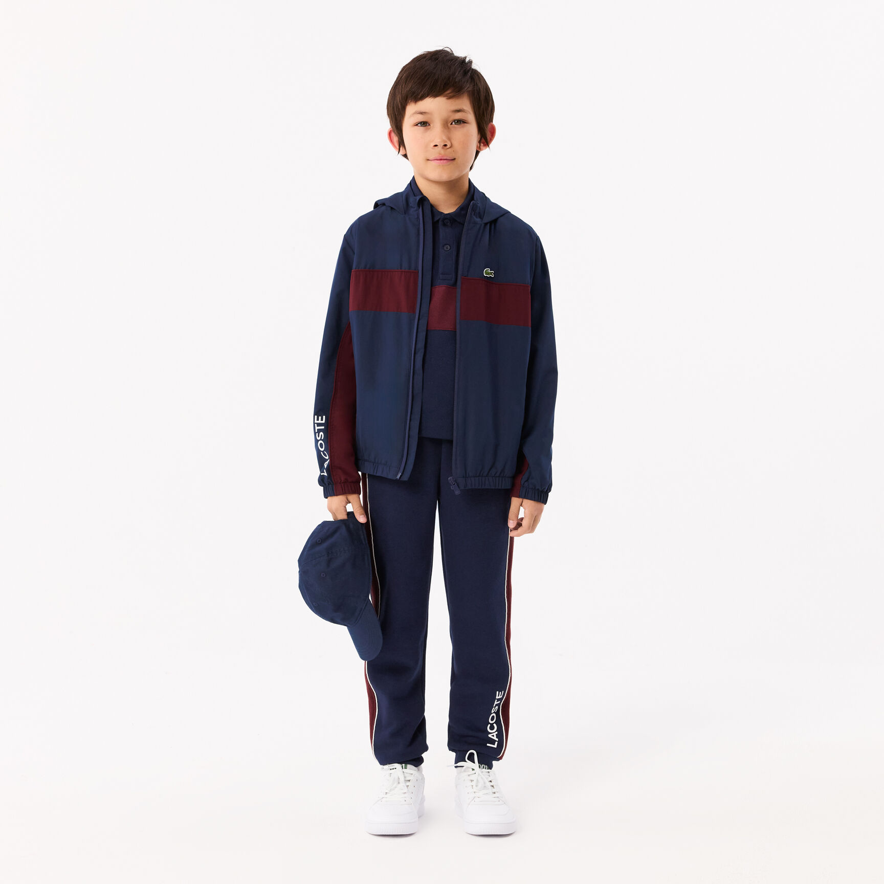 Contrast Stripe and Branding Polo Shirt