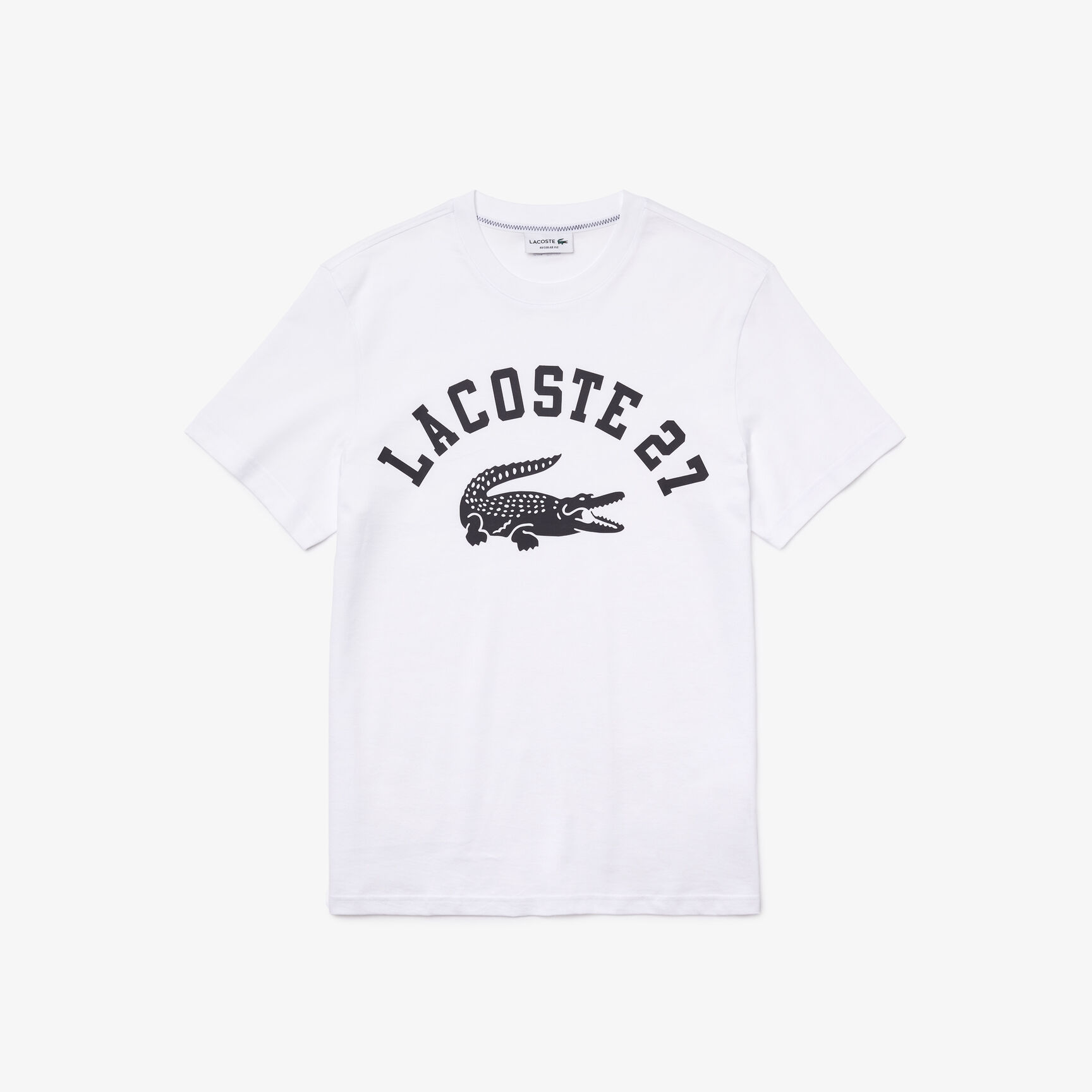 Men&rsquo;s Crew Neck Lacoste 27 Print Cotton T-shirt