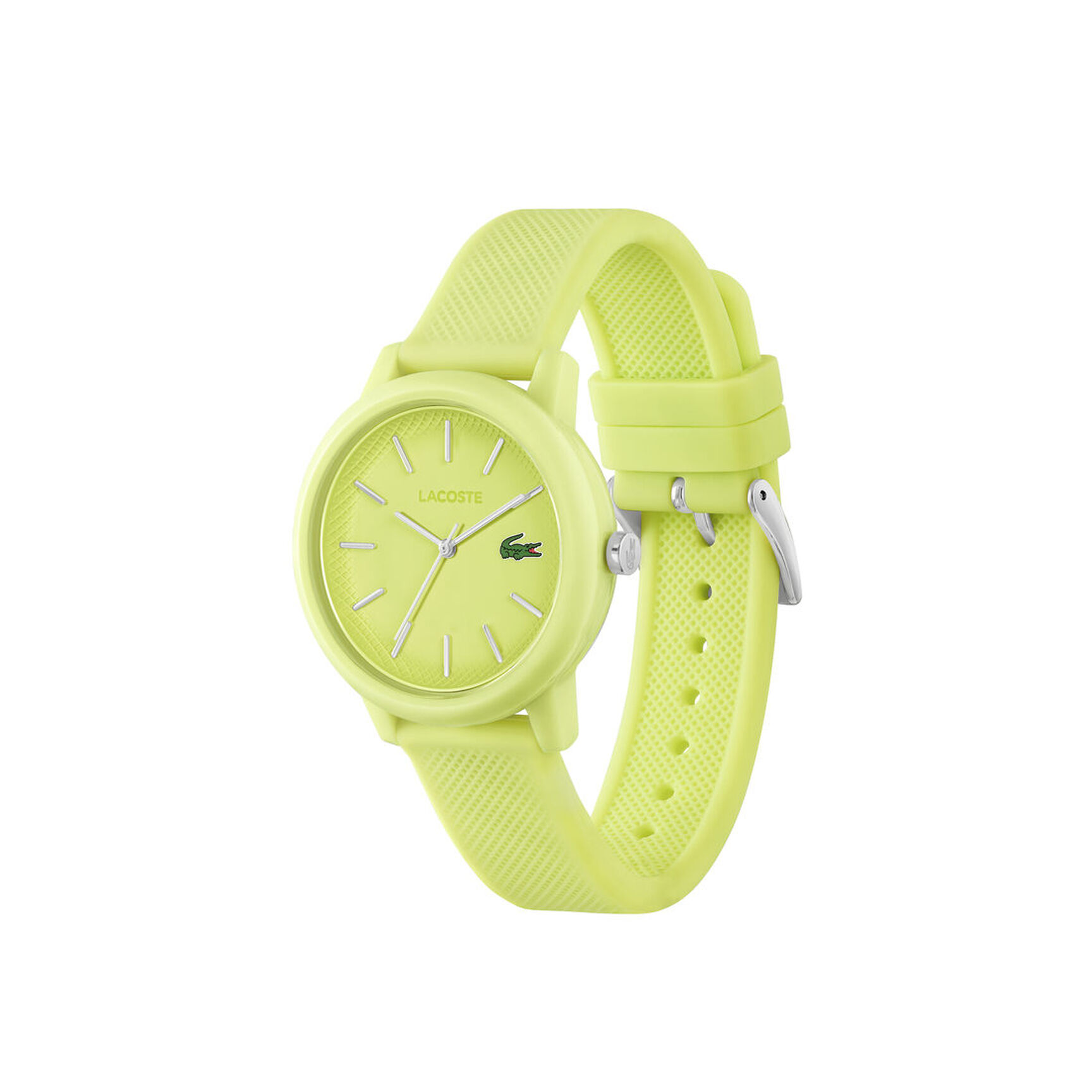 Women Yellow Silicone Strap Watch