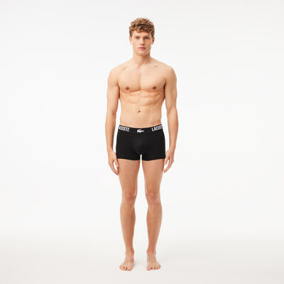 Men's Lacoste Branded Jersey Trunk Three-pack
