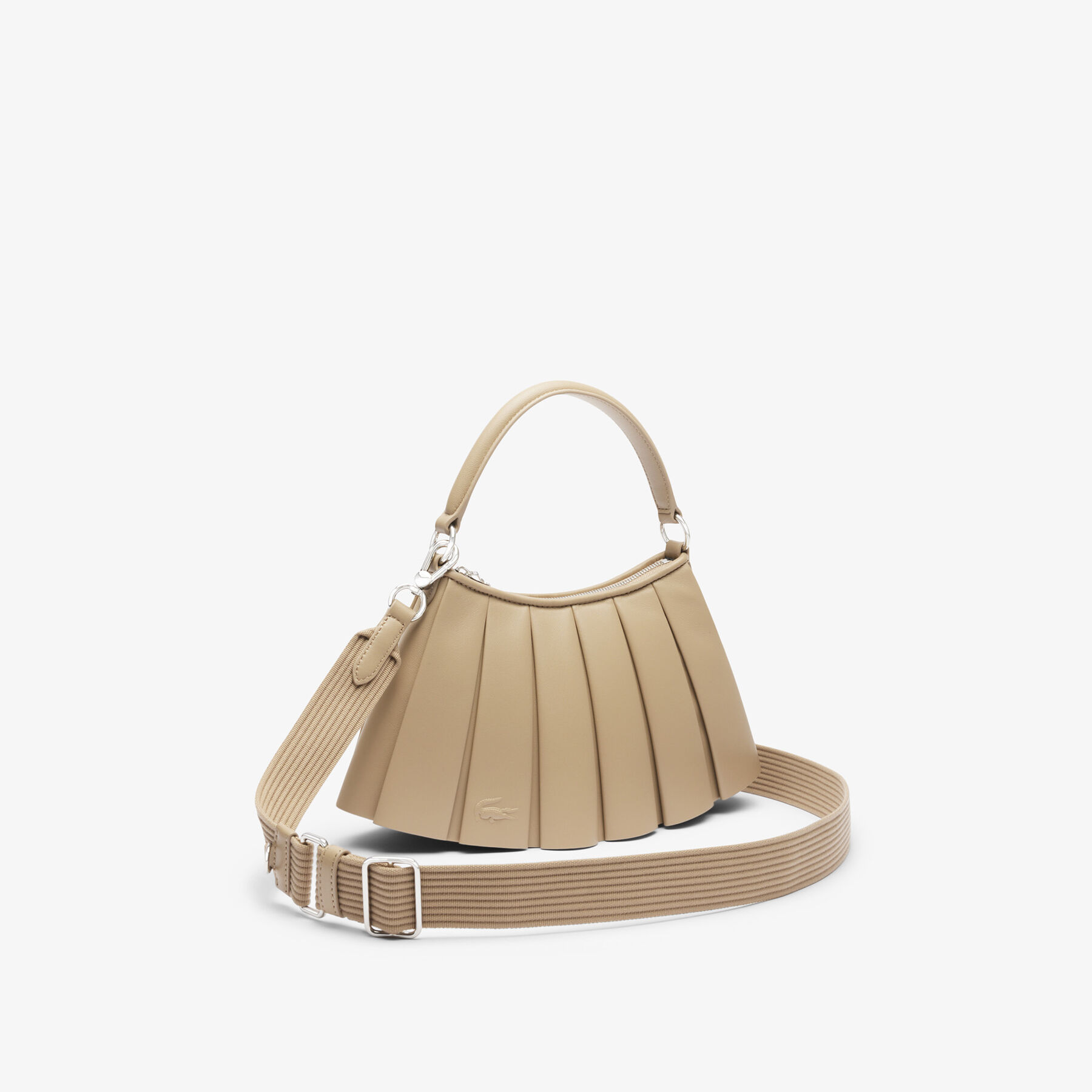 lacoste small lenglen leather bag
