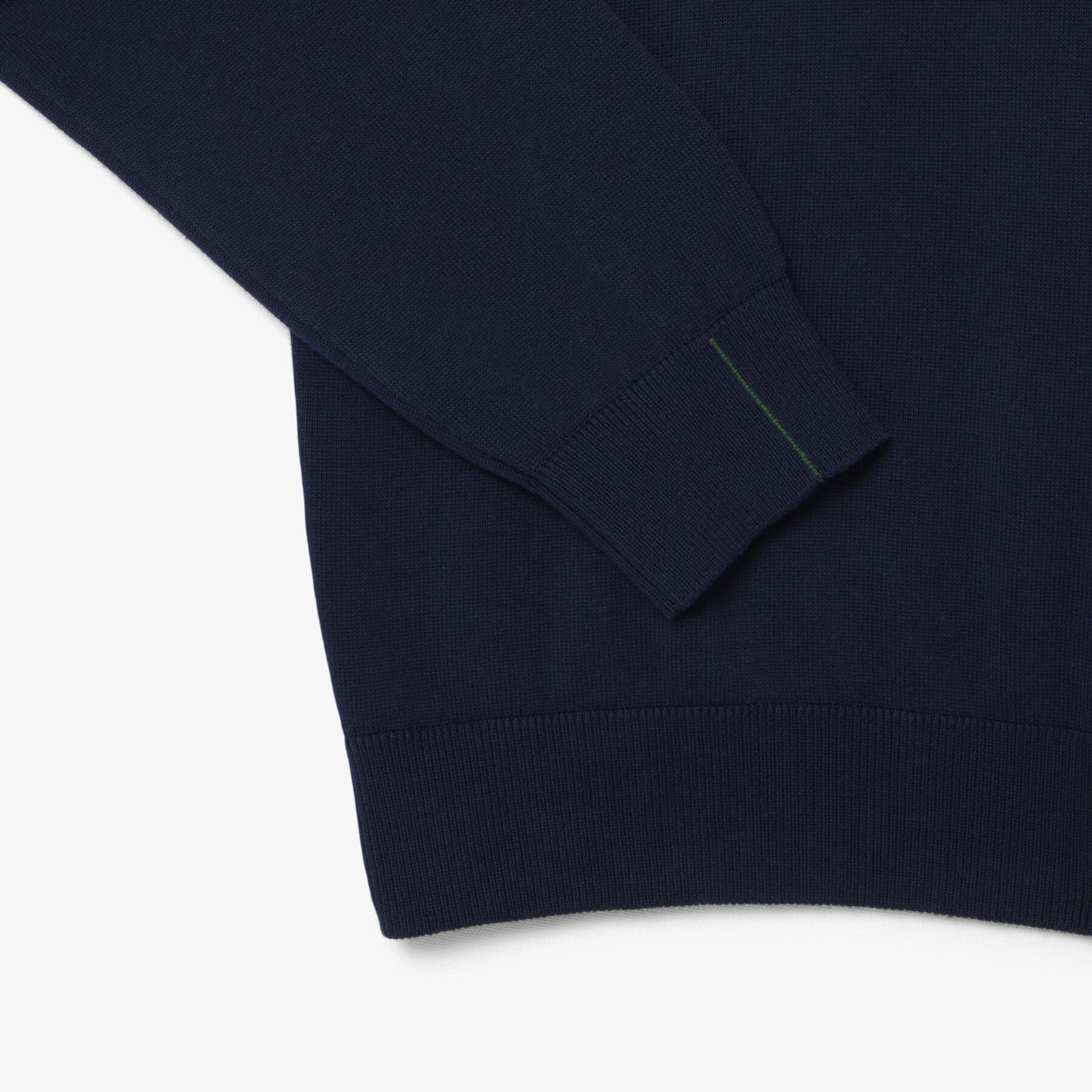 Zipped High Neck Cotton Sweater