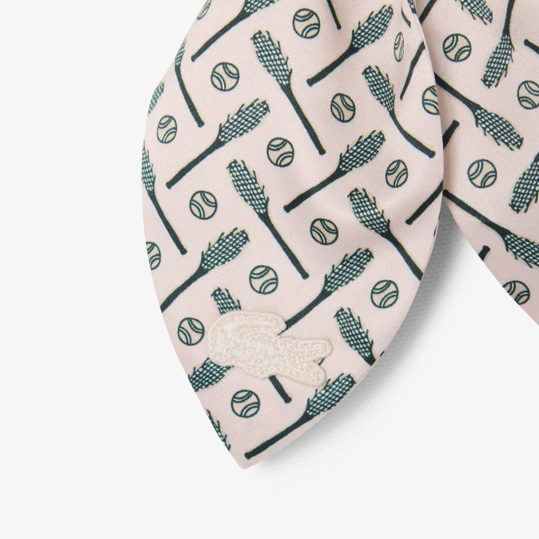 lacoste printed satin scrunchie
