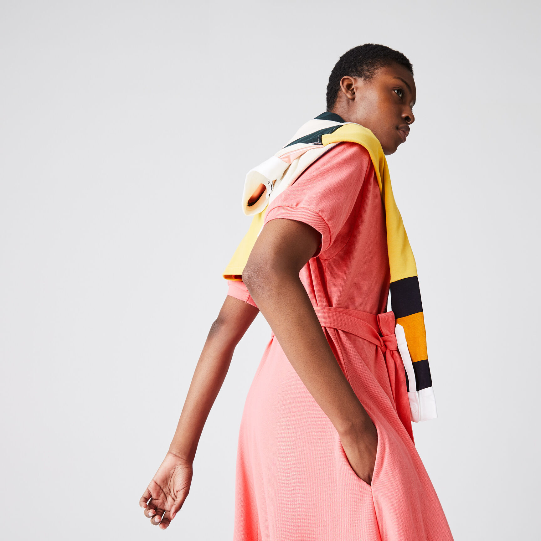 Women's Cotton Piqu&eacute; Belted Polo Dress