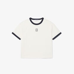 lacoste embroidered badge jersey t shirt