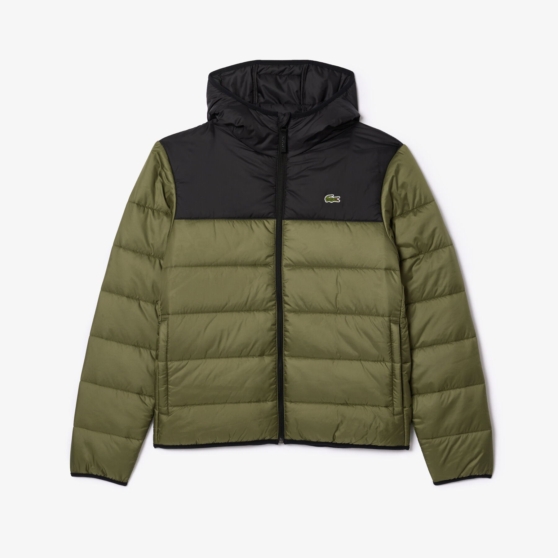 lacoste water repellent quilted puffed jacket