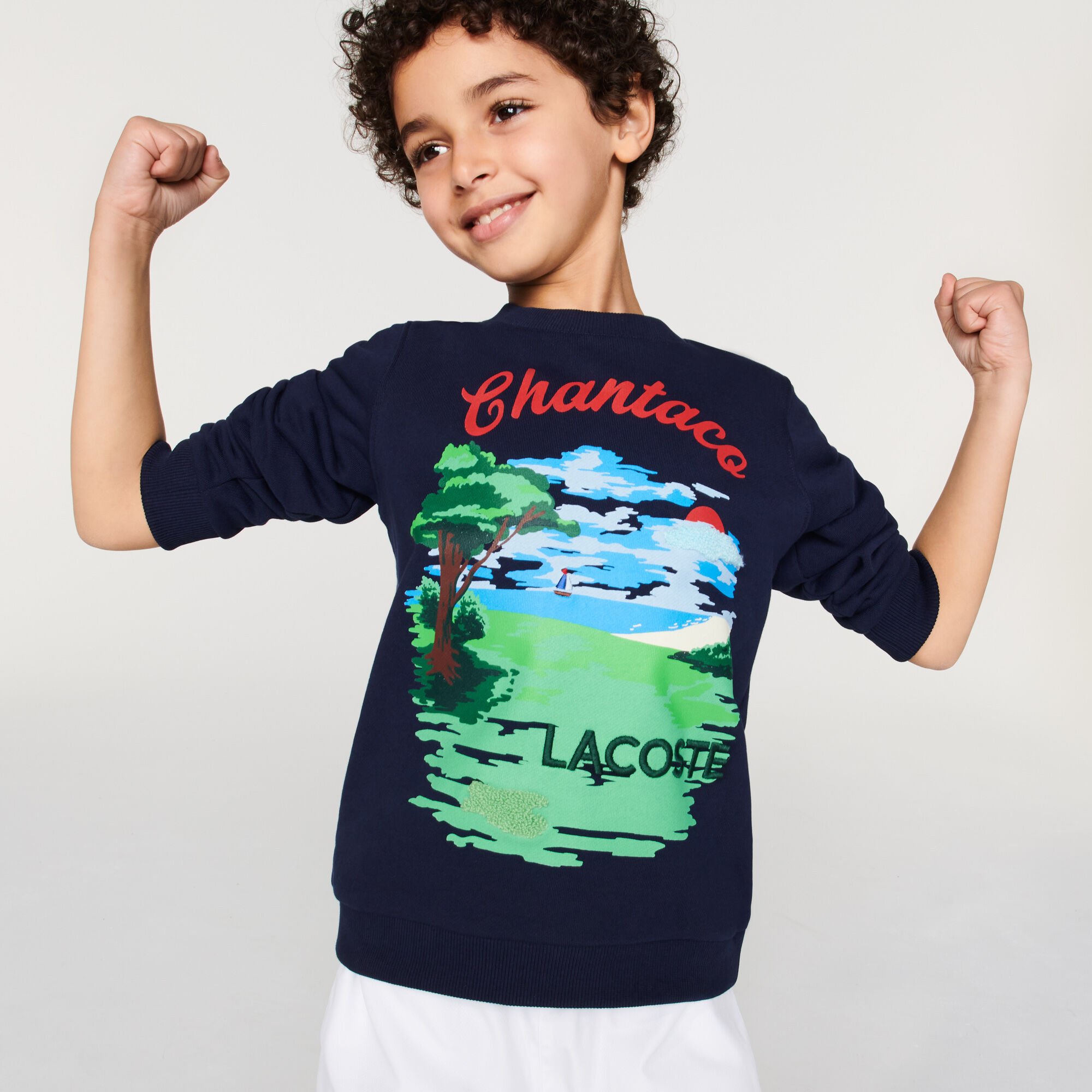 Buy Boys Chantaco Print Fleece Sweatshirt Lacoste QA