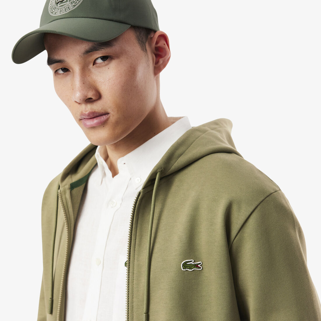 Classic Fit Zipped Fleece Sweatshirt Classic Fit Zipped Fleece Sweatshirt