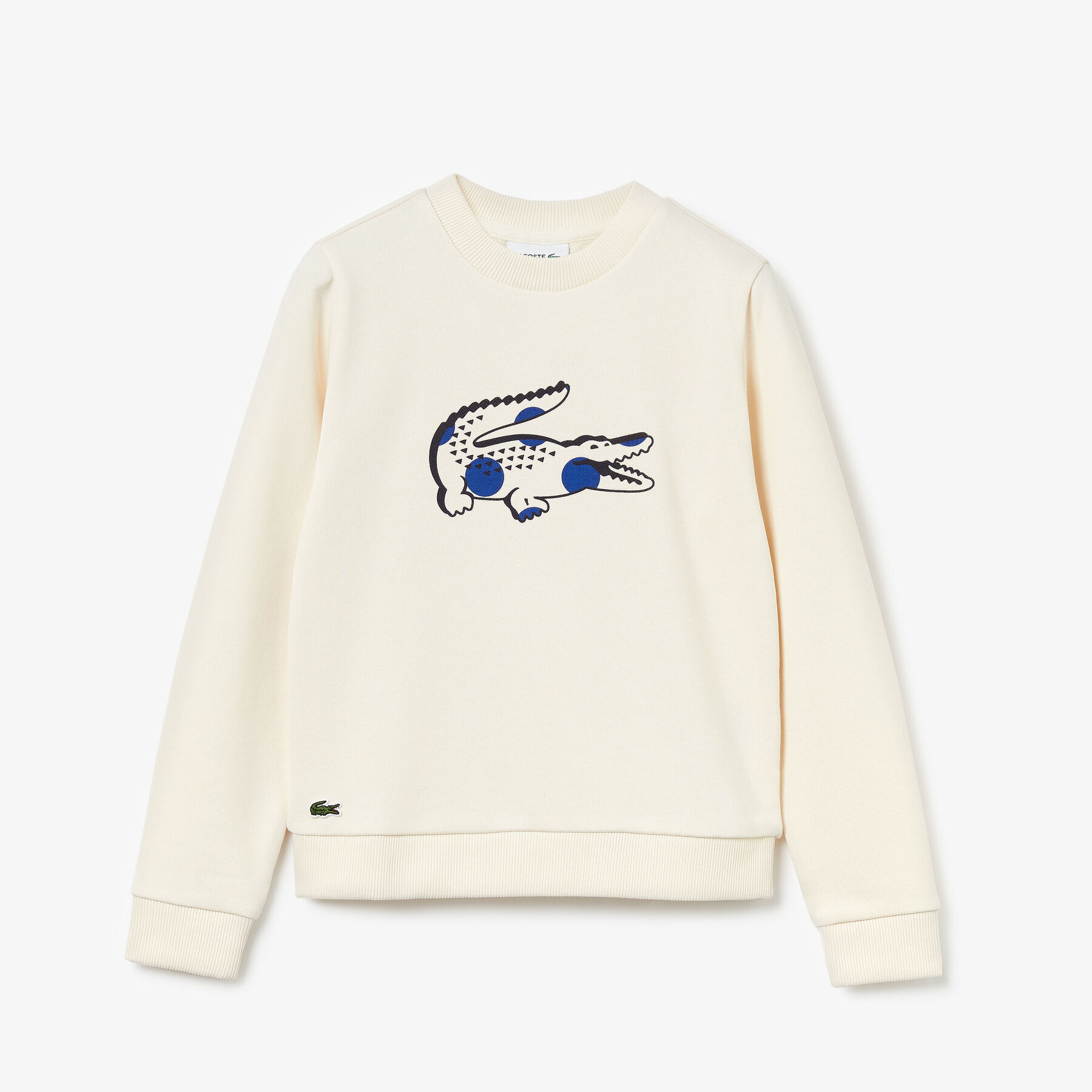lacoste girl s crocodile print fleece sweatshirt