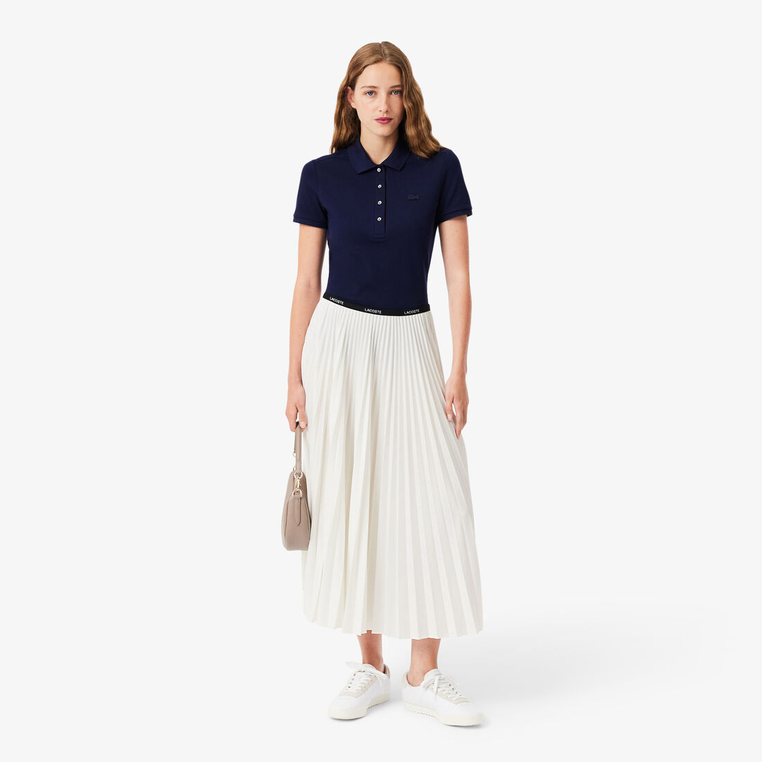 Long Pleated Elasticated Waist Skirt
