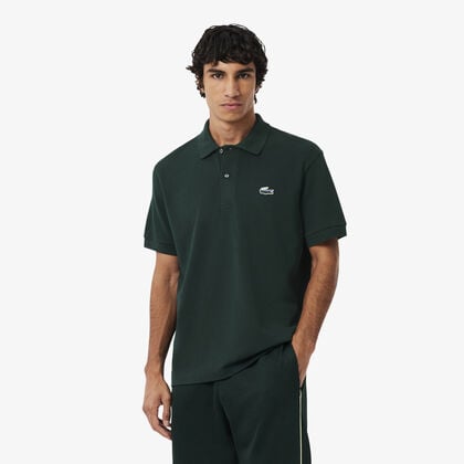 Classic Fit Landscape Crocodile Pique Polo Shirt