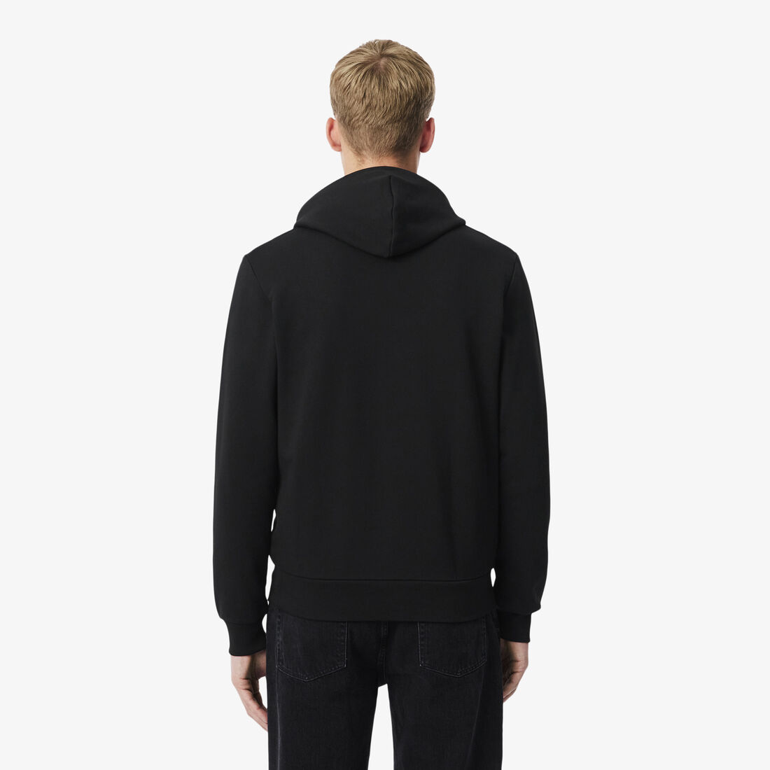 lacoste classic fit zipped fleece sweatshirt