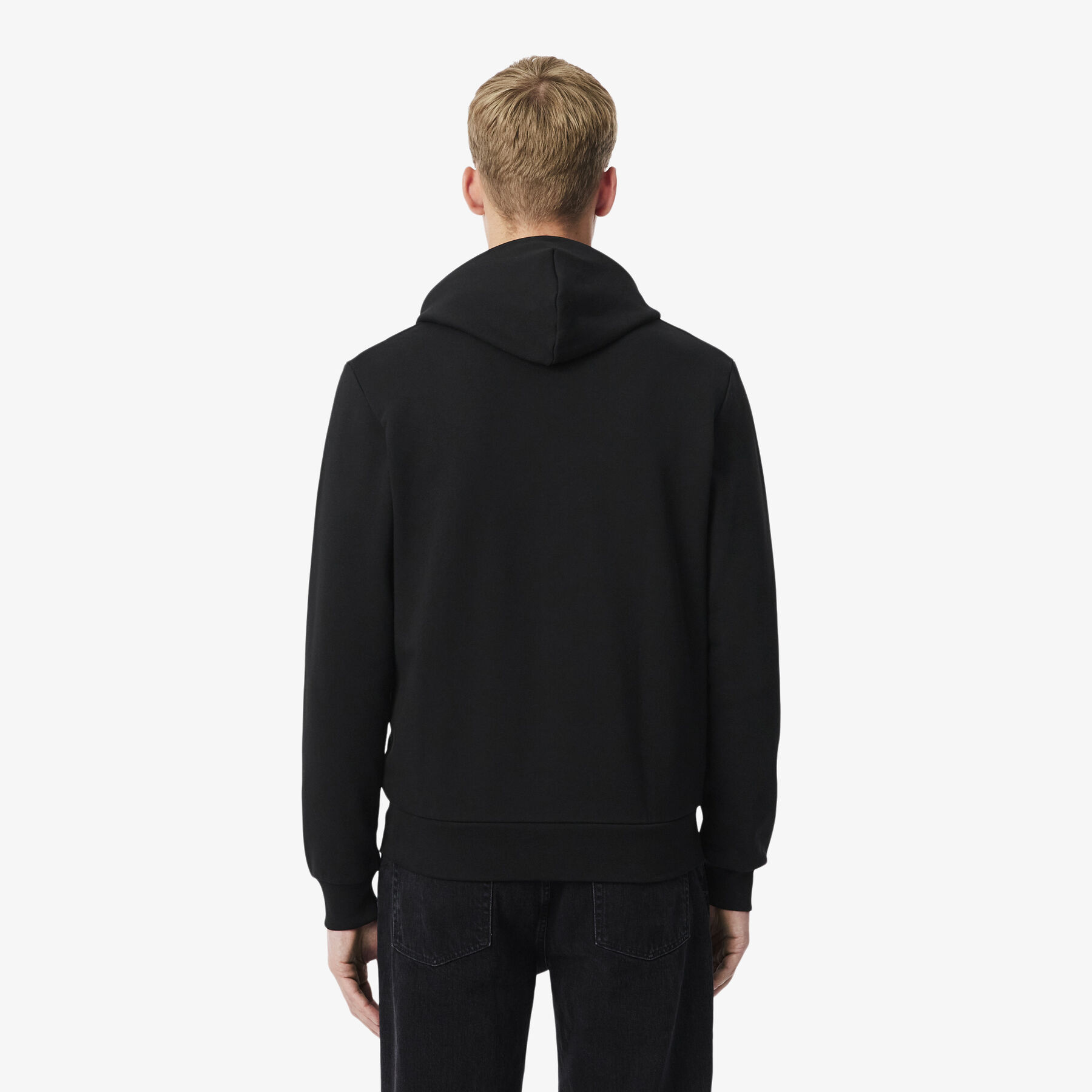 lacoste classic fit zipped fleece sweatshirt