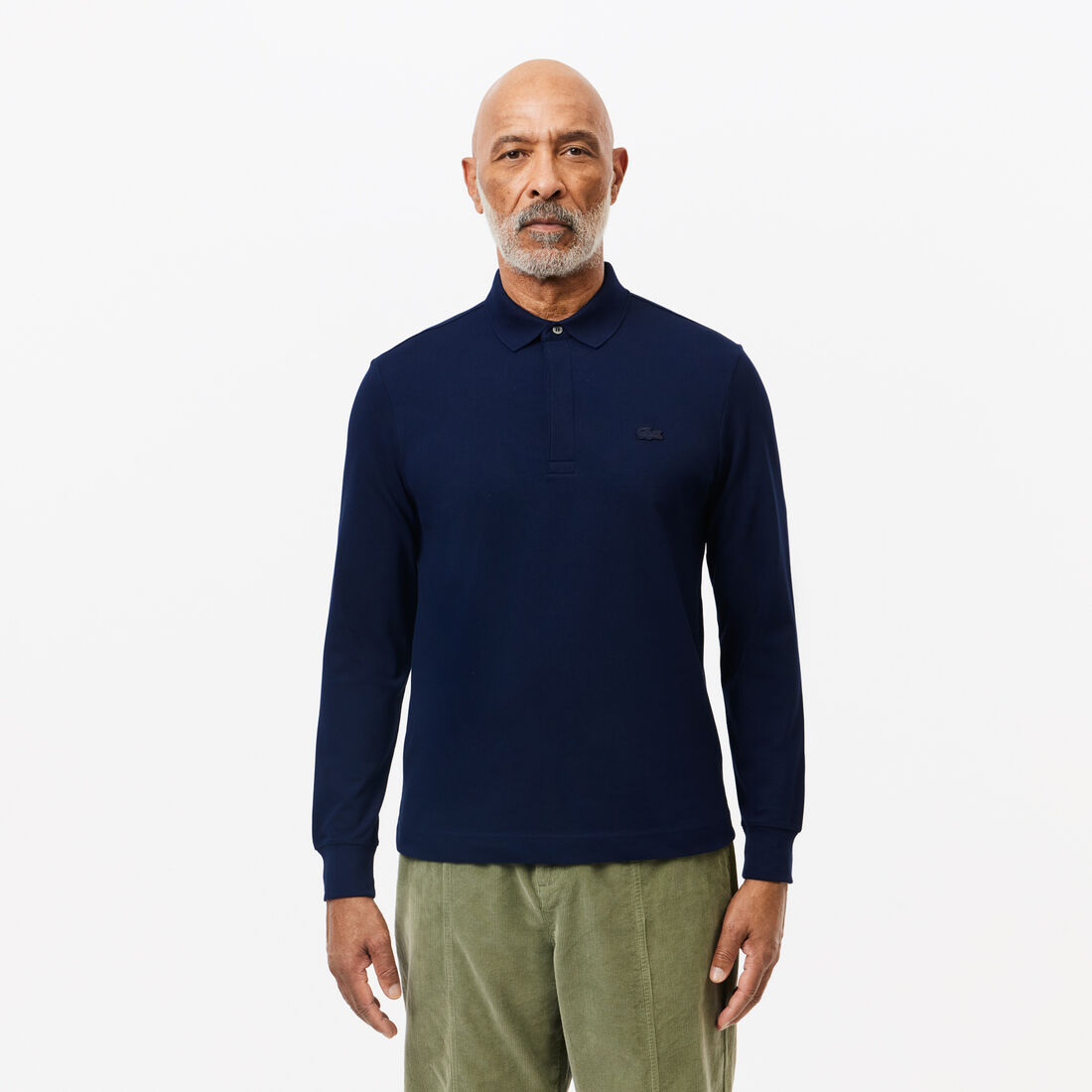 Smart Paris long sleeve stretch cotton Polo Shirt