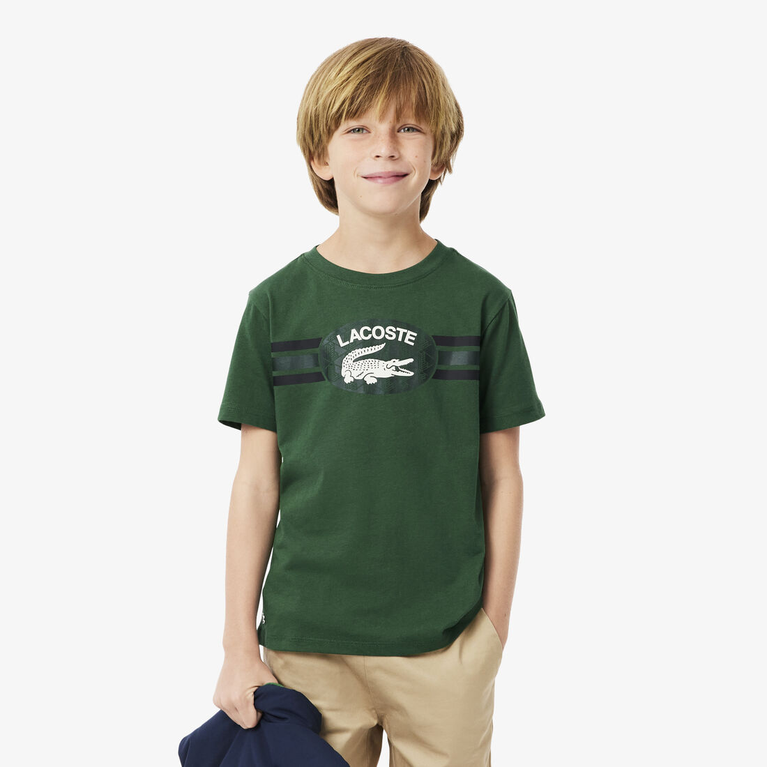 تي شيرت قطني بطبعة مونوغرام