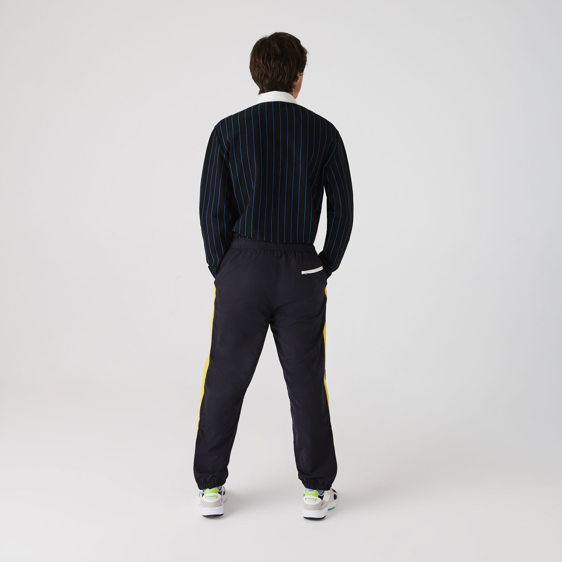 Men's Contrast Striped Water-Repellant Tracksuit Pants lacoste men s contrast striped water repellant tracksuit pants