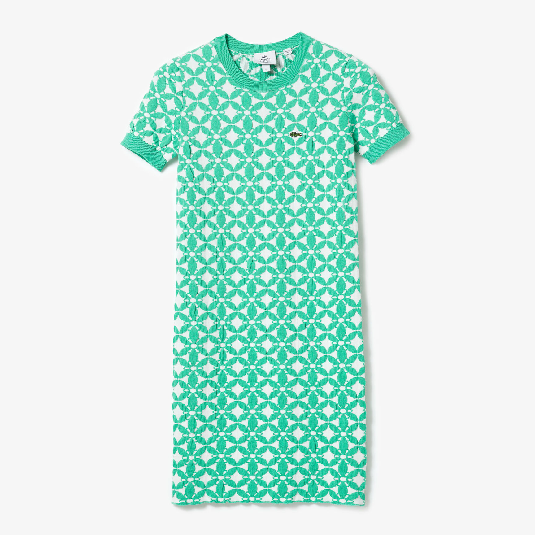 Women's Lacoste L!VE Vintage Design Jacquard Sweater Dress