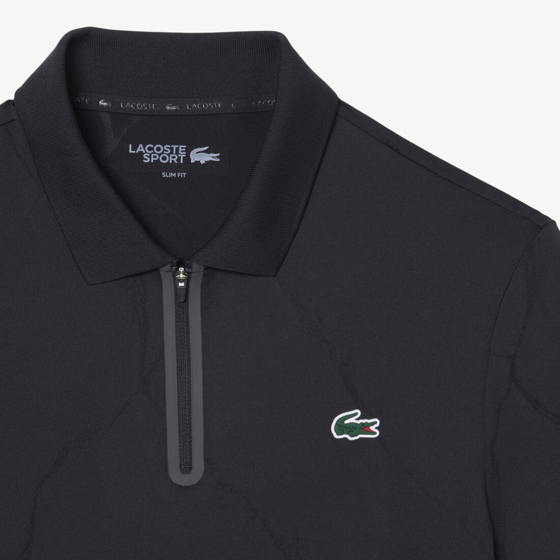 lacoste ultra dry jacquard crocodile tennis polo shirt