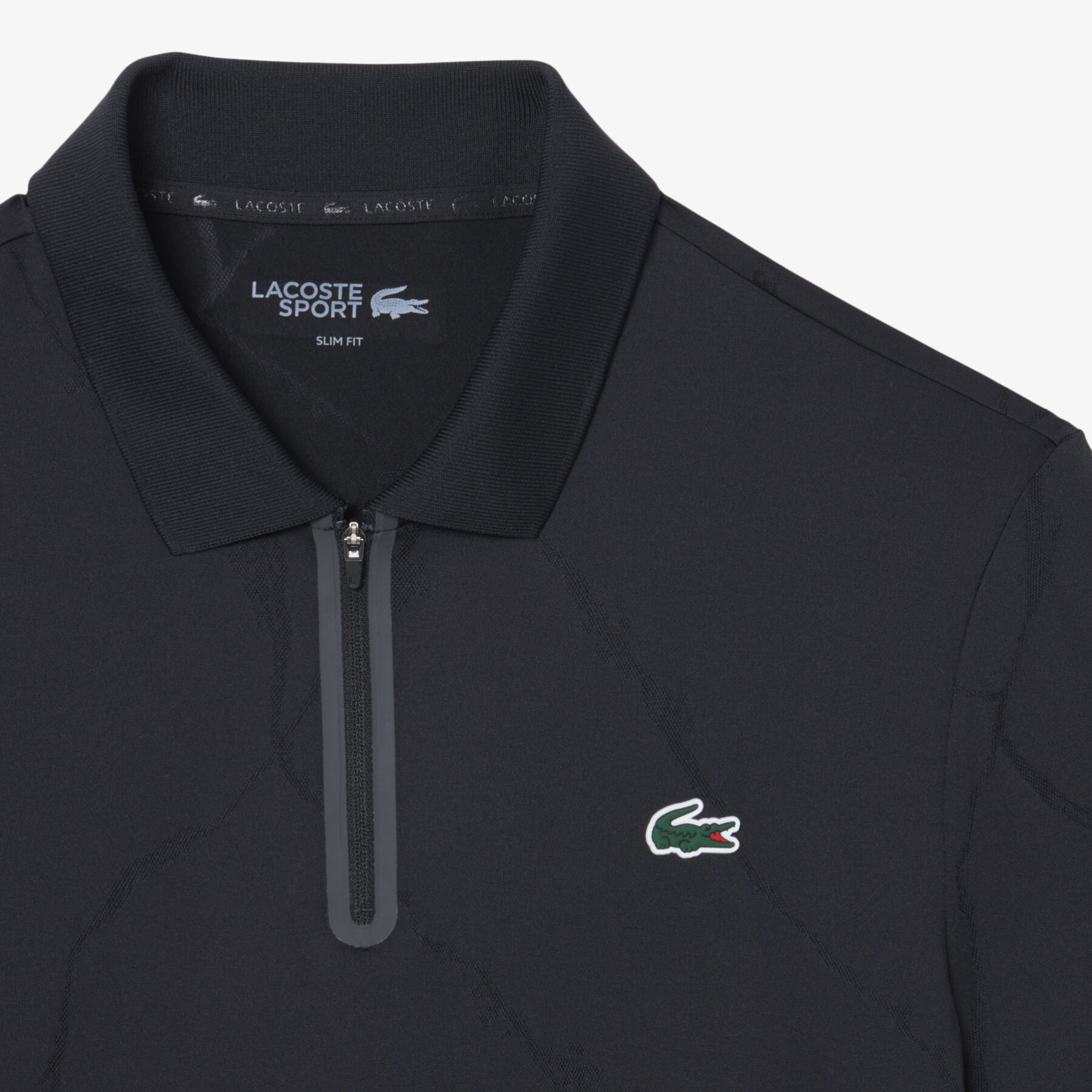 lacoste ultra dry jacquard crocodile tennis polo shirt