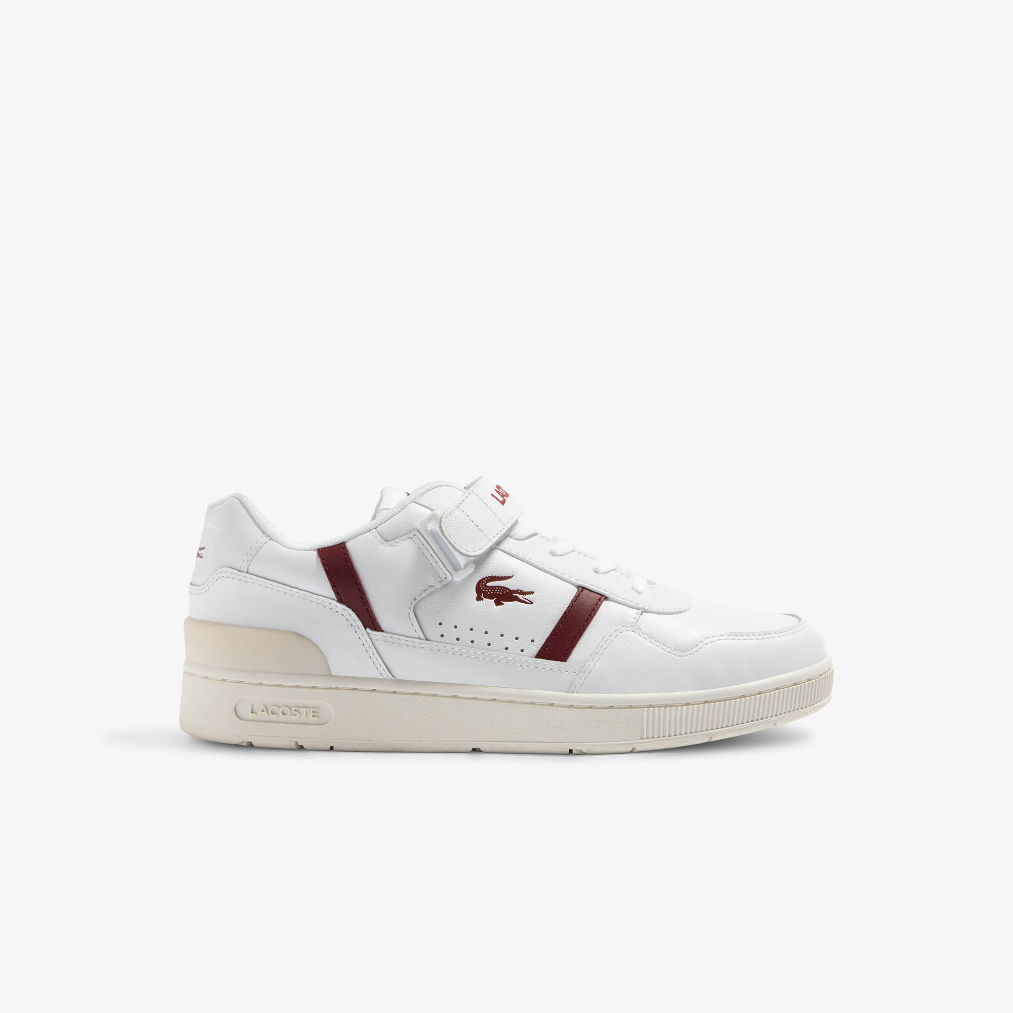 Buy Women s T Clip Velcro Leather Trainers Lacoste QA
