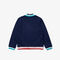 lacoste girls  striped accents zip fleece teddy jacket