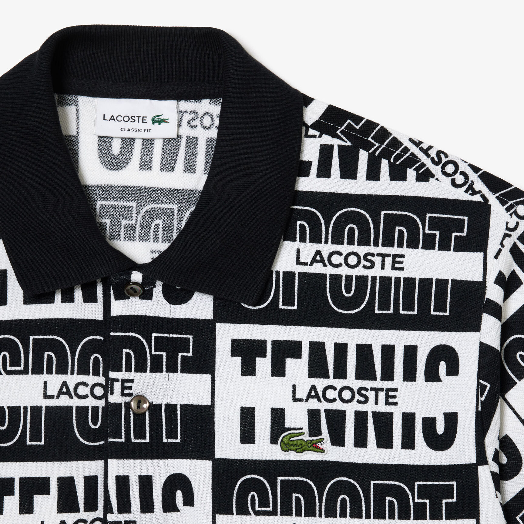 Original L.12.12 Two Tone Badge Print Polo Shirt